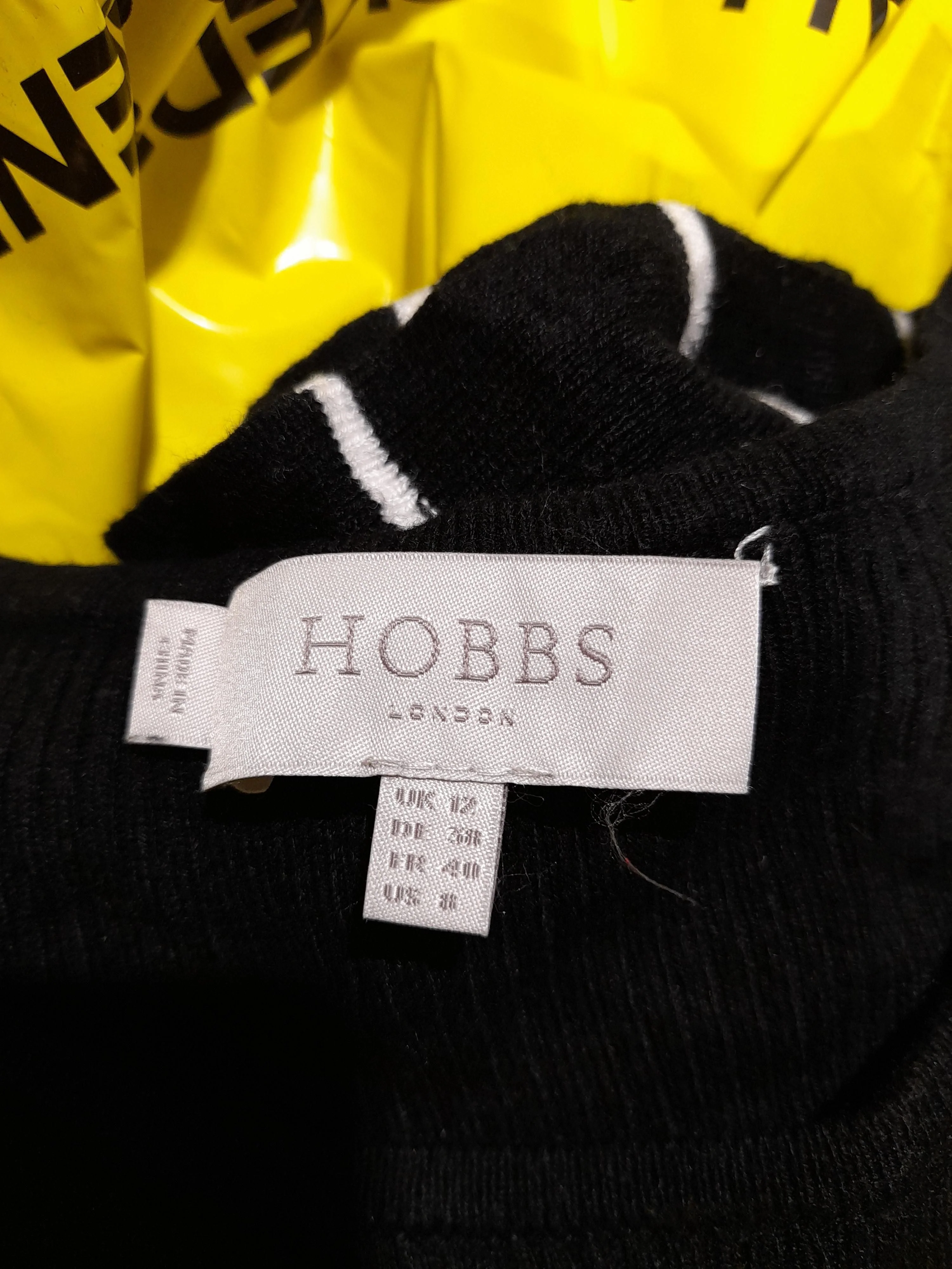 Hobbs A-Line Midi Dress UK12 in Black - Image 5