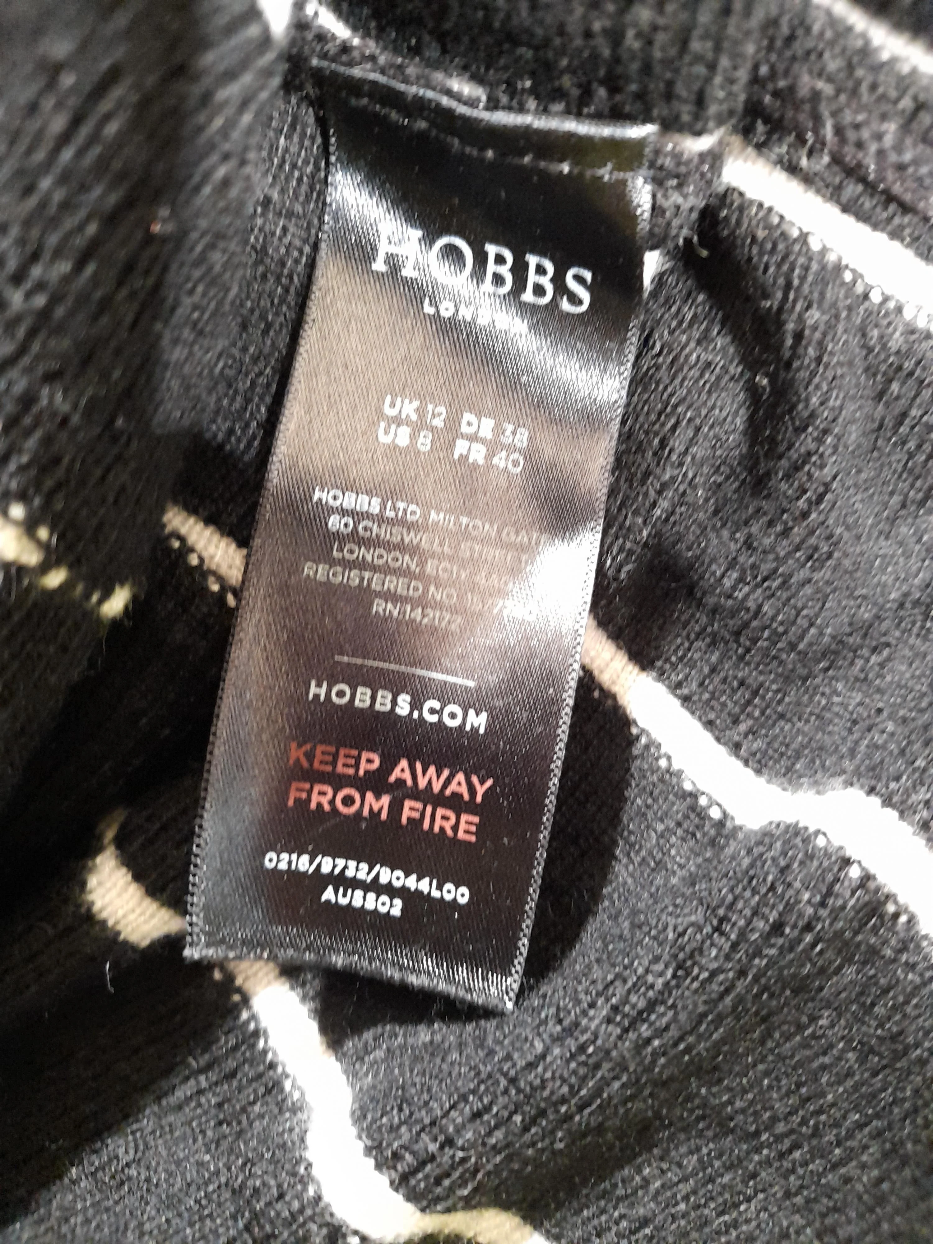 Hobbs A-Line Midi Dress UK12 in Black - Image 6