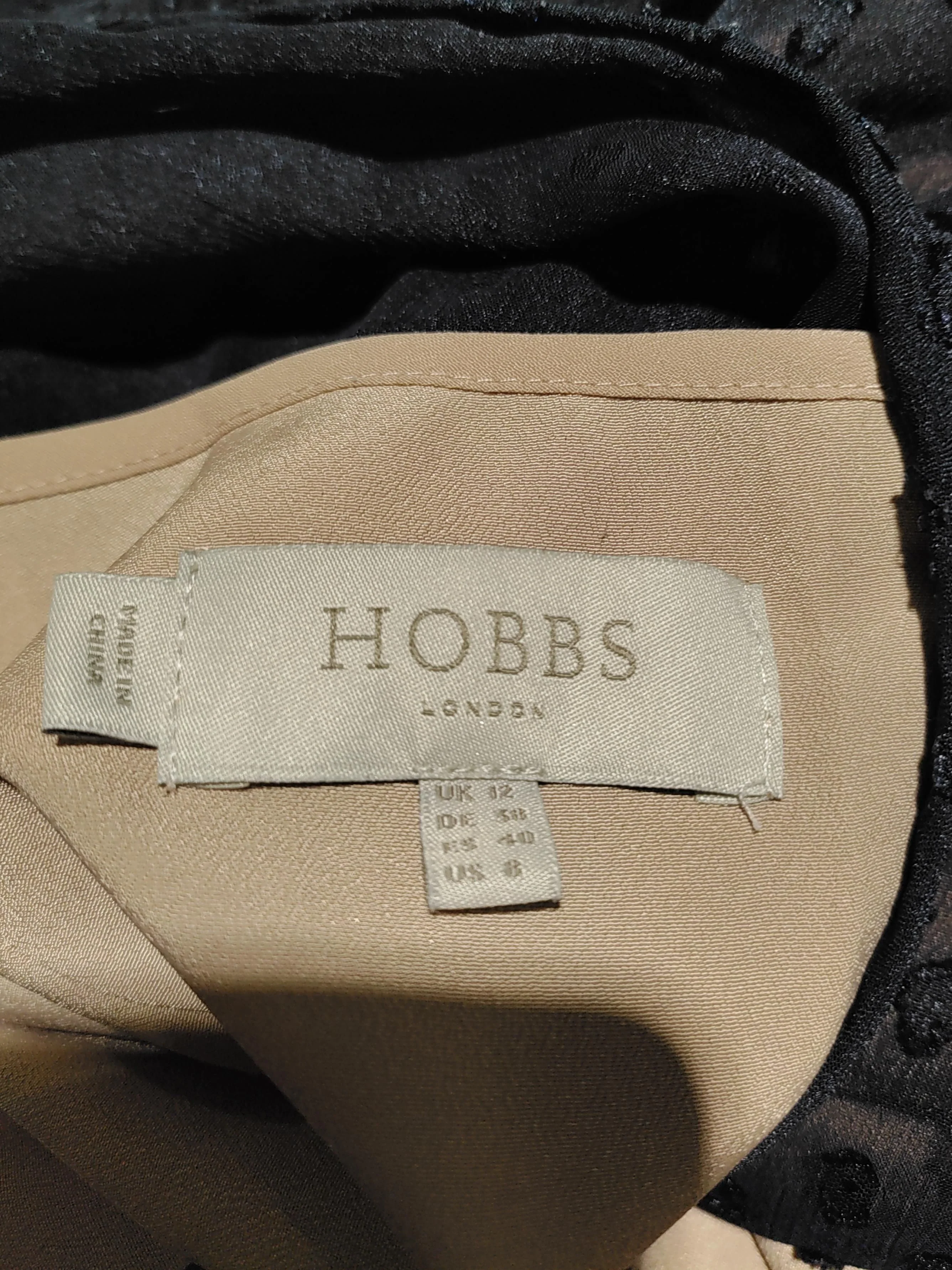 Hobbs A-Line Midi Dress UK12 in Black - Image 5