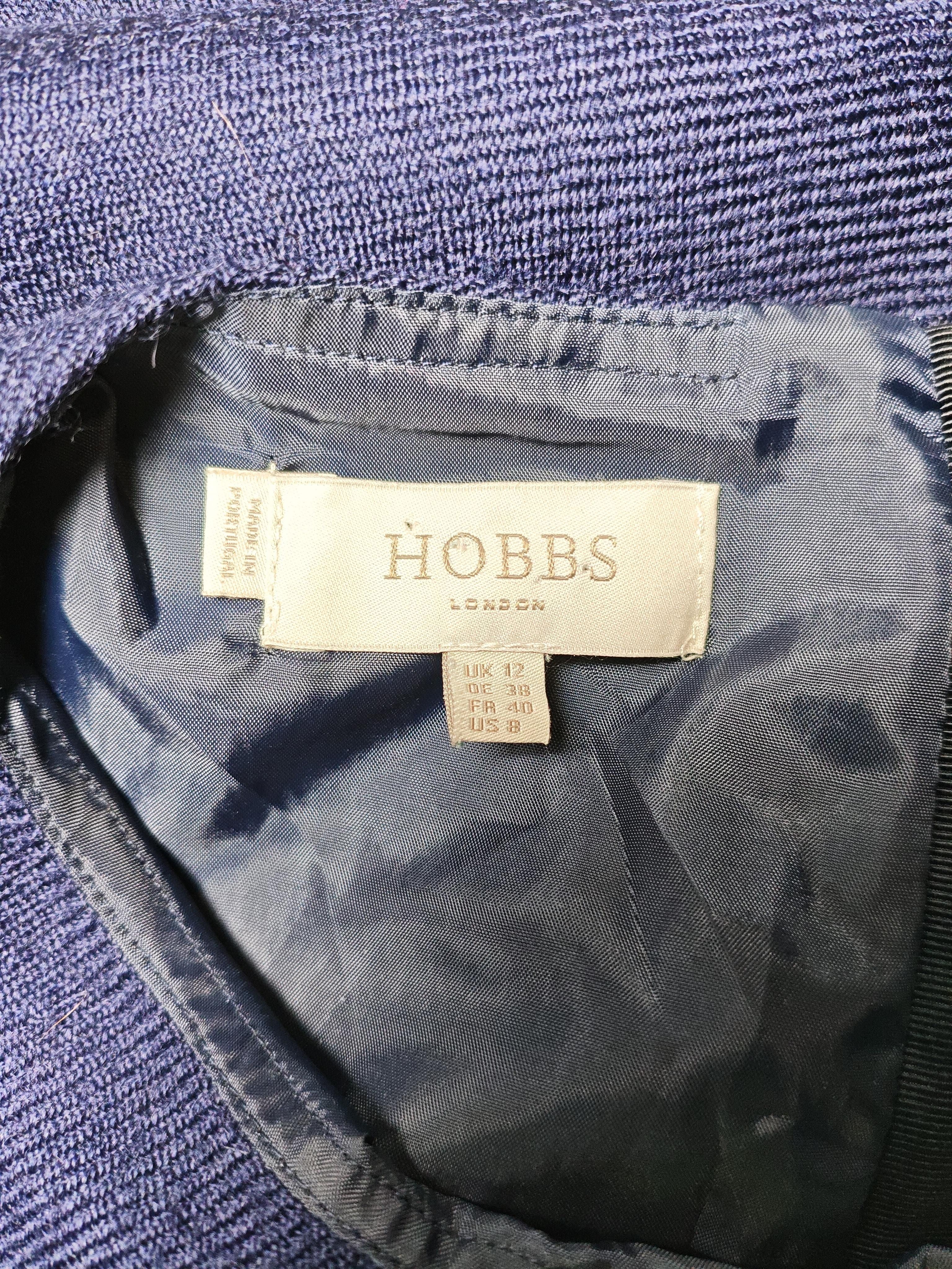 Hobbs A-Line Midi Dress UK12 in Blue - Image 6