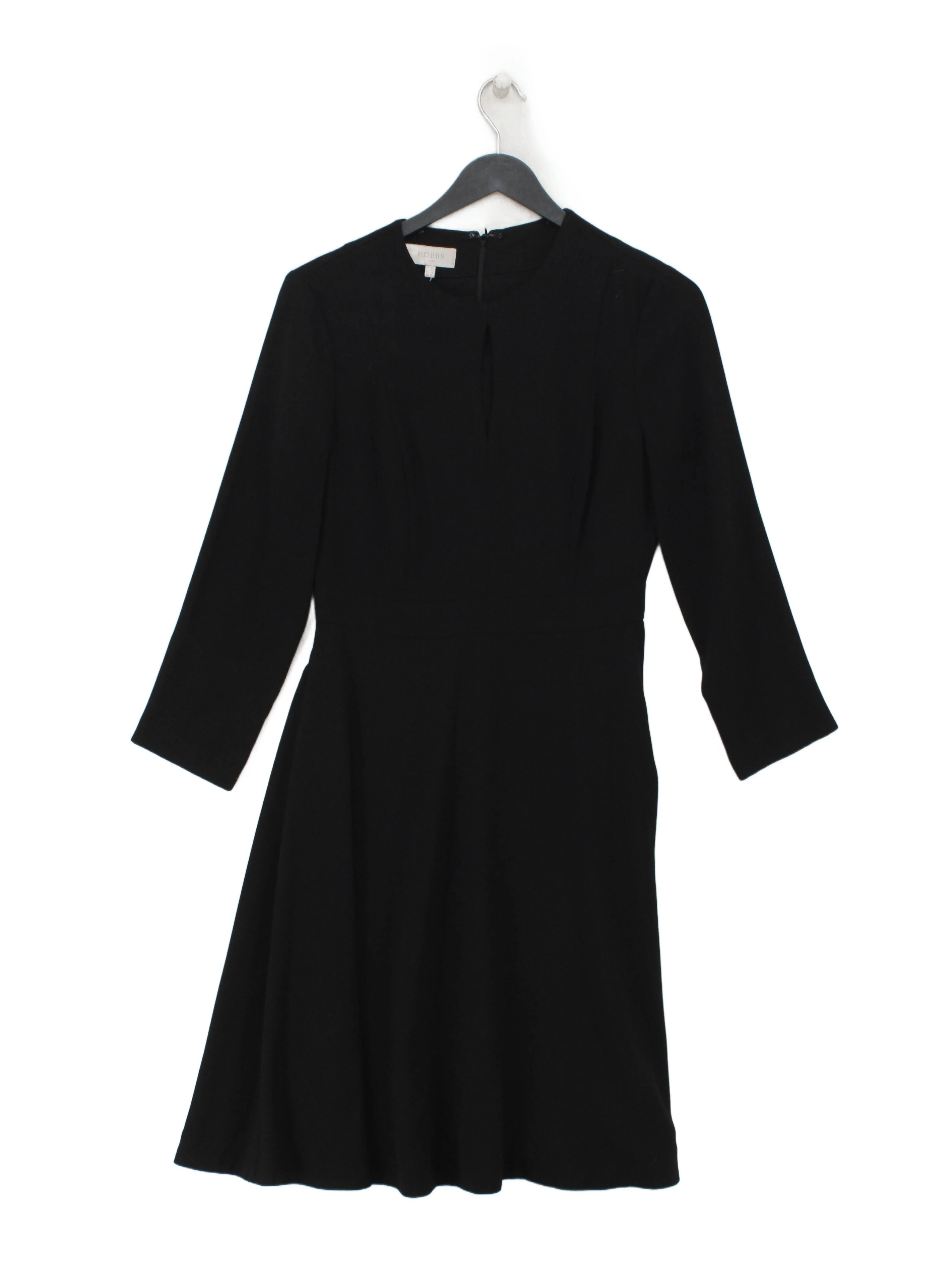 Hobbs A-Line Midi Dress UK8 in Black
