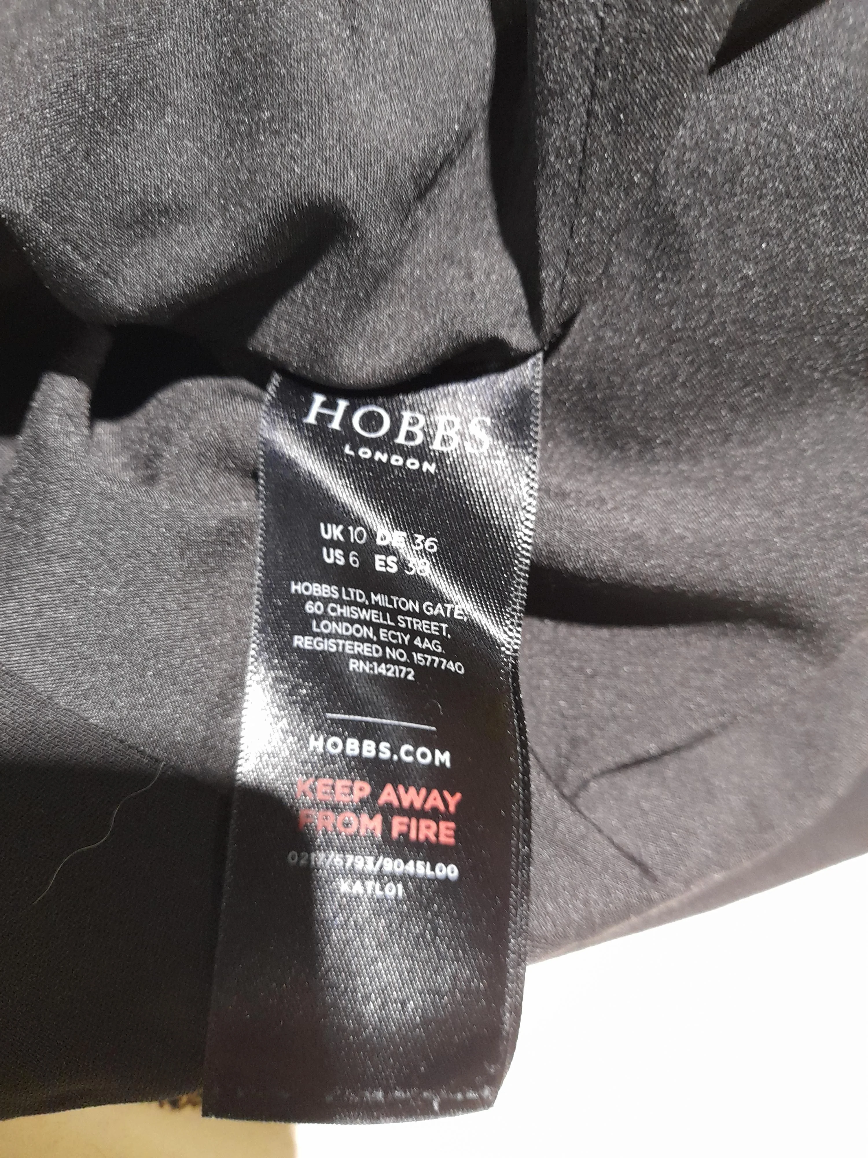 Hobbs Bodycon Midi Dress UK10 in Black - Image 6