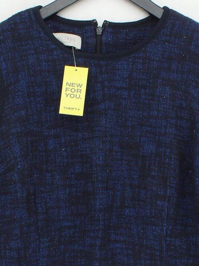Hobbs Bodycon Midi Dress UK12 in Blue - Image 3