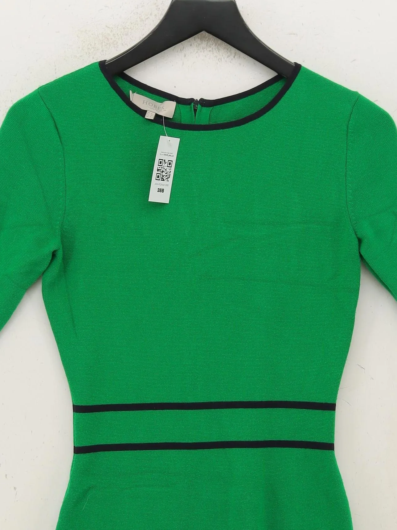 Hobbs Bodycon Midi Dress UK8 in Green - Image 3