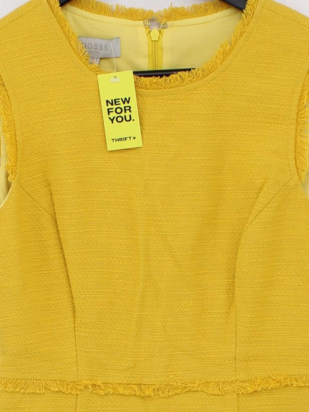 Hobbs Bodycon Midi Dress UK8 in Yellow - Image 3