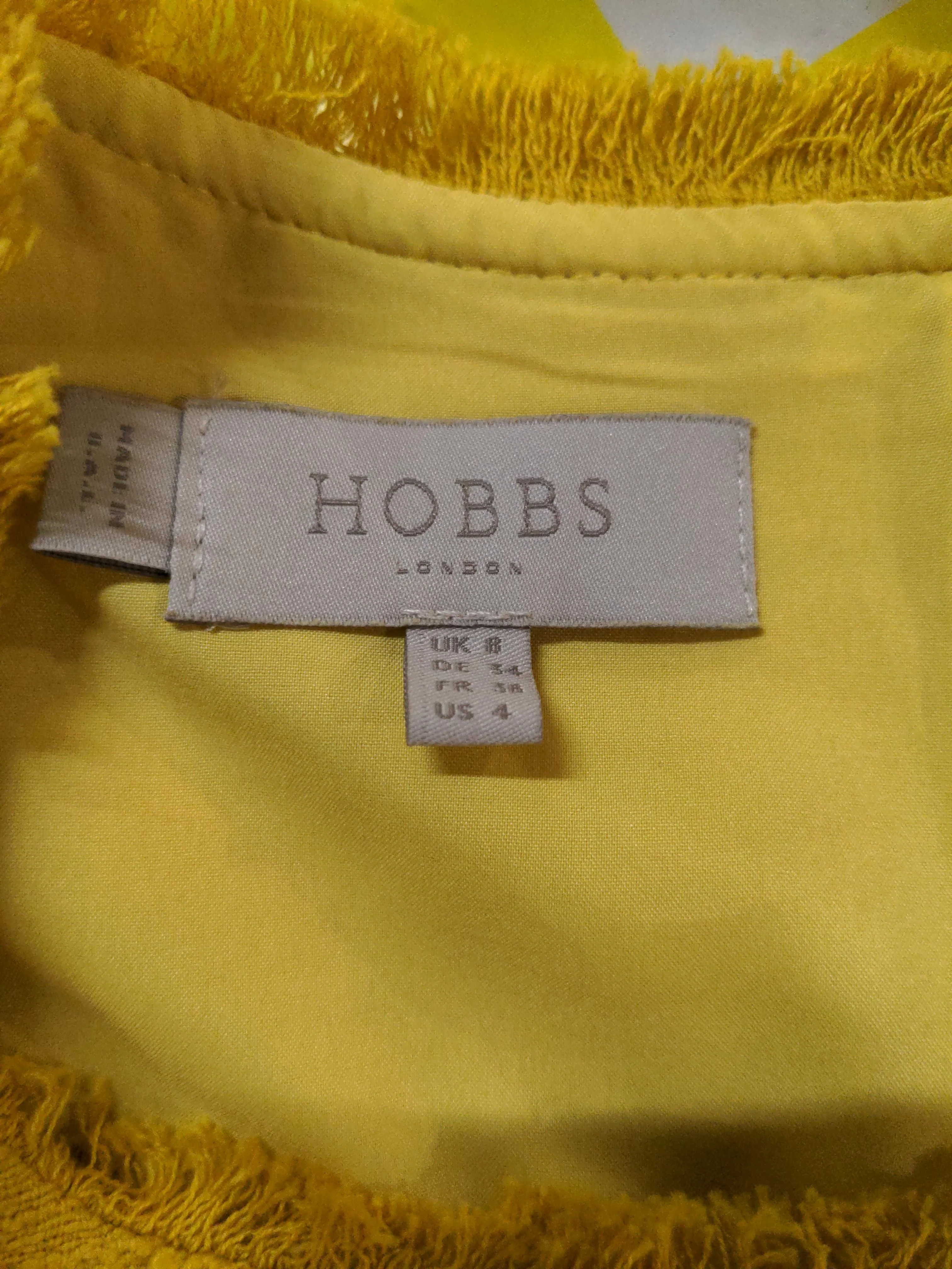 Hobbs Bodycon Midi Dress UK8 in Yellow - Image 5