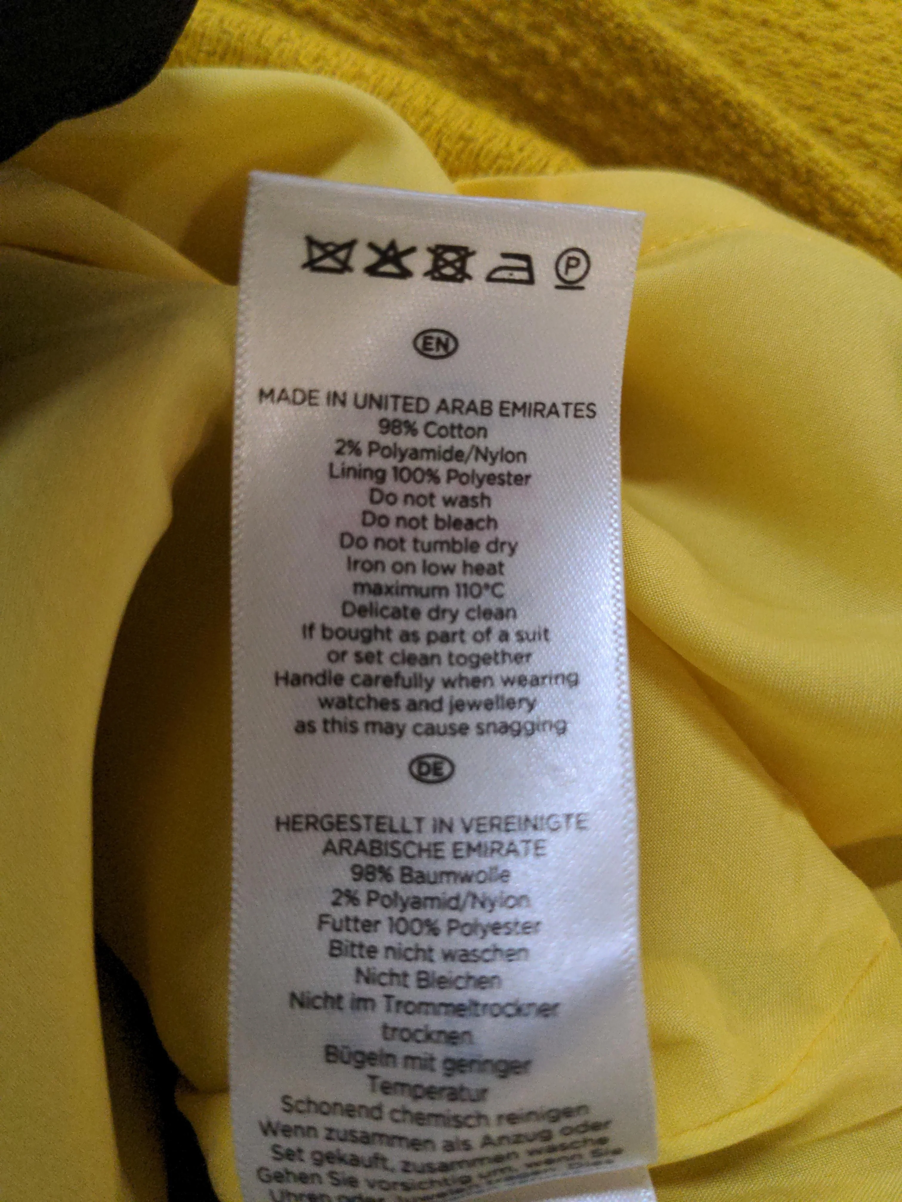 Hobbs Bodycon Midi Dress UK8 in Yellow - Image 6