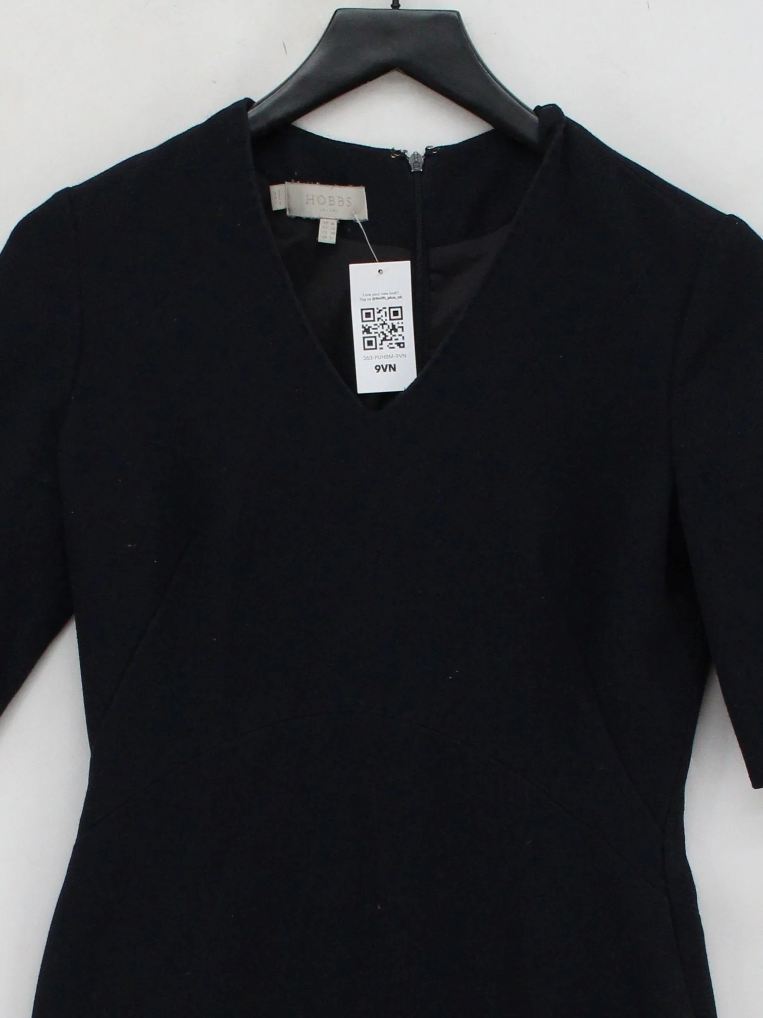 Hobbs Bodycon Mini Dress UK10 in Black - Image 3