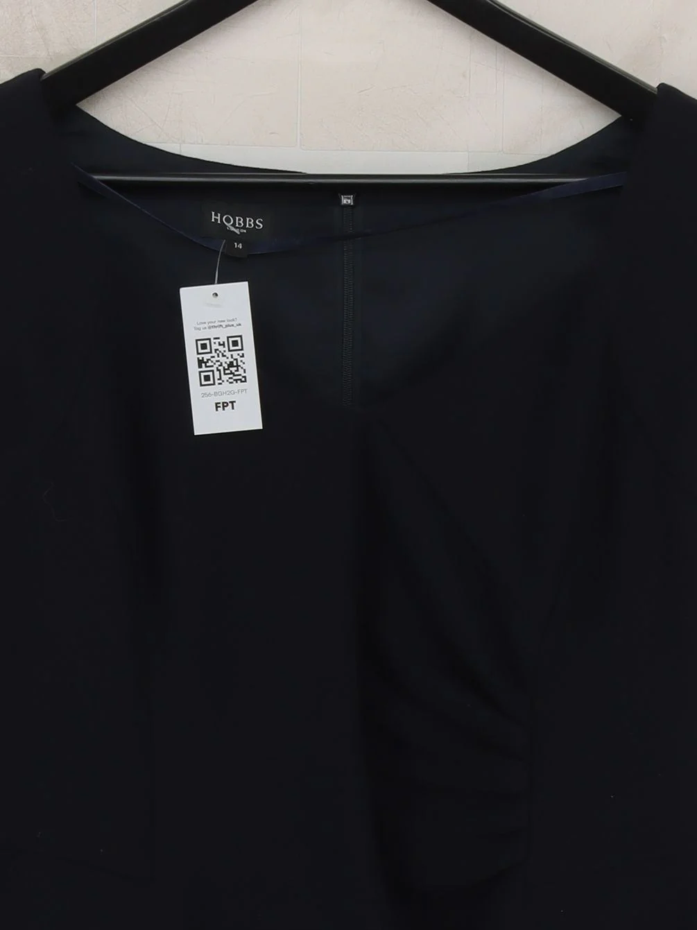 Hobbs Bodycon Mini Dress UK14 in Black - Image 3