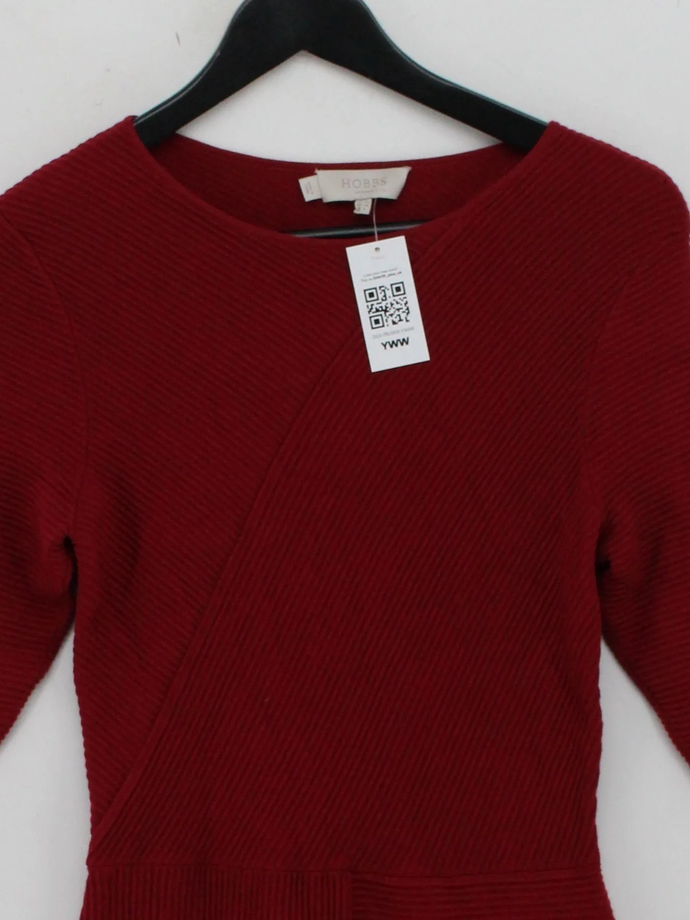 Hobbs Bodycon Mini Dress UK8 in Red - Image 3