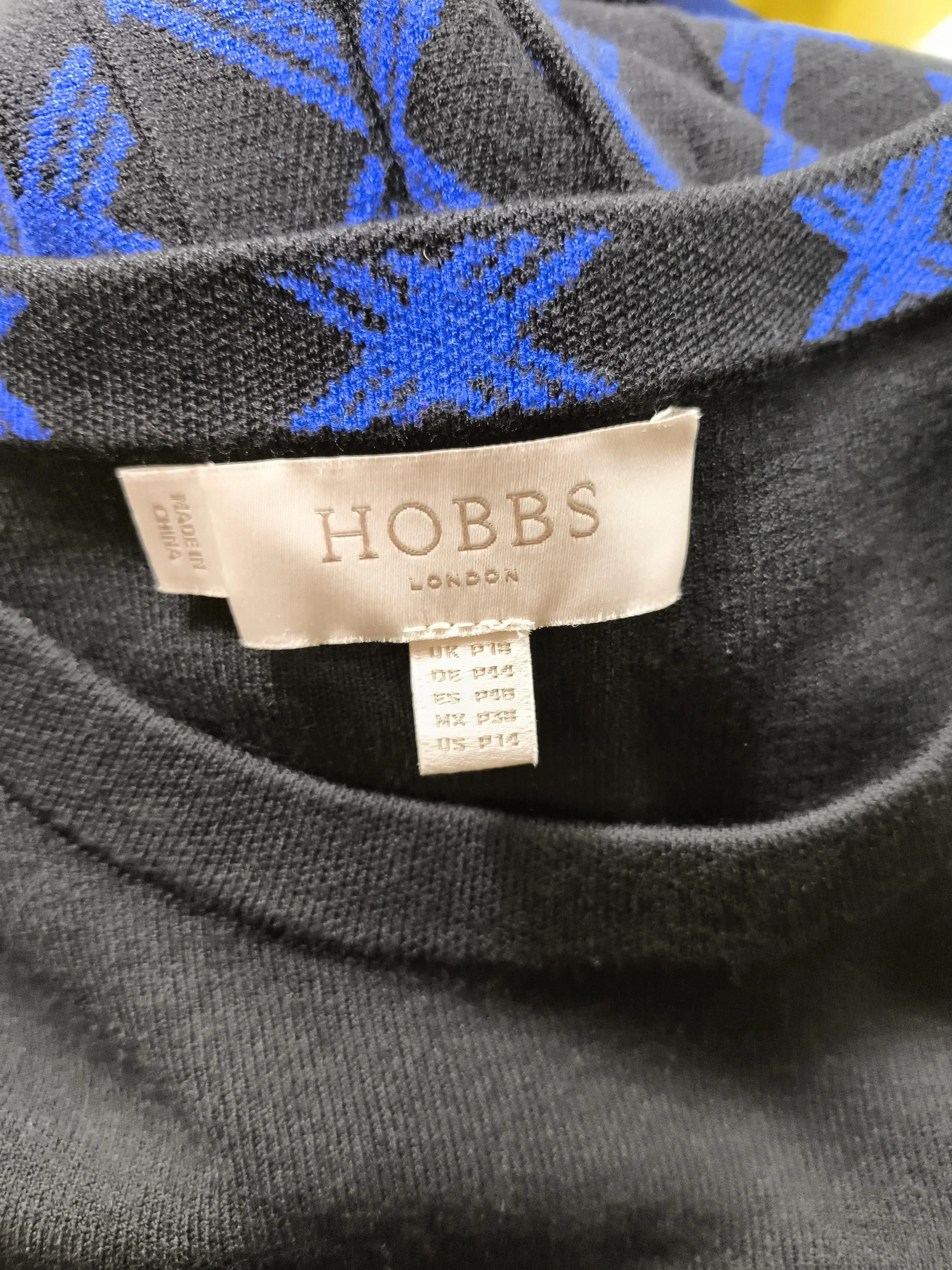 Hobbs Jumper Midi Dress UK14 in Black - Image 5