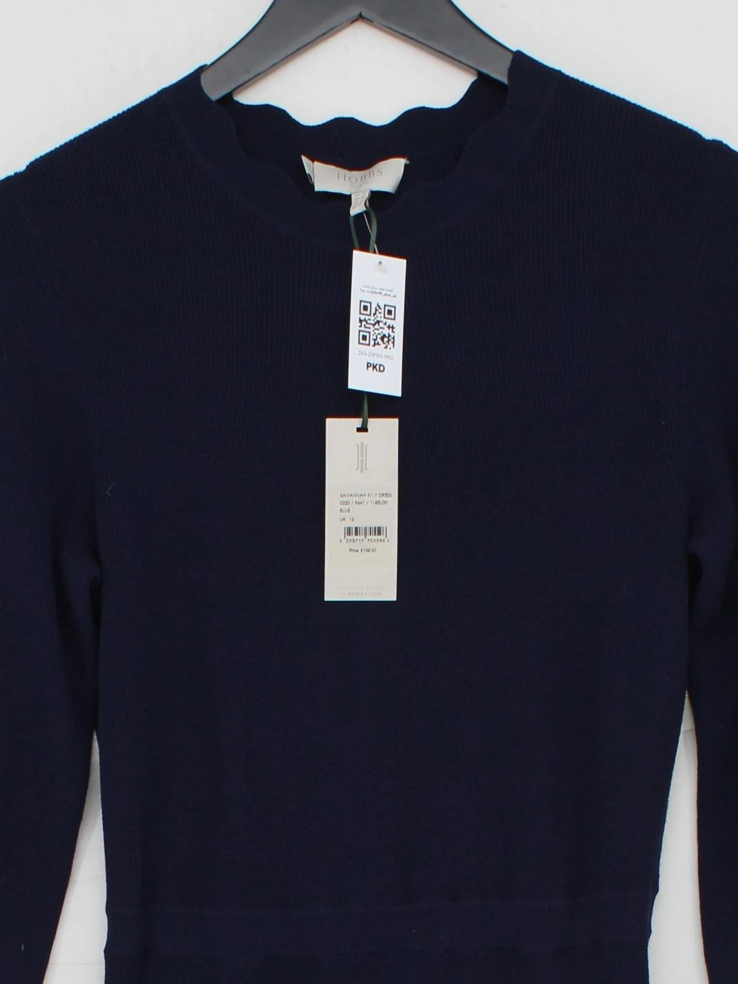 Hobbs Jumper Midi Dress UK16 in Blue - Image 3