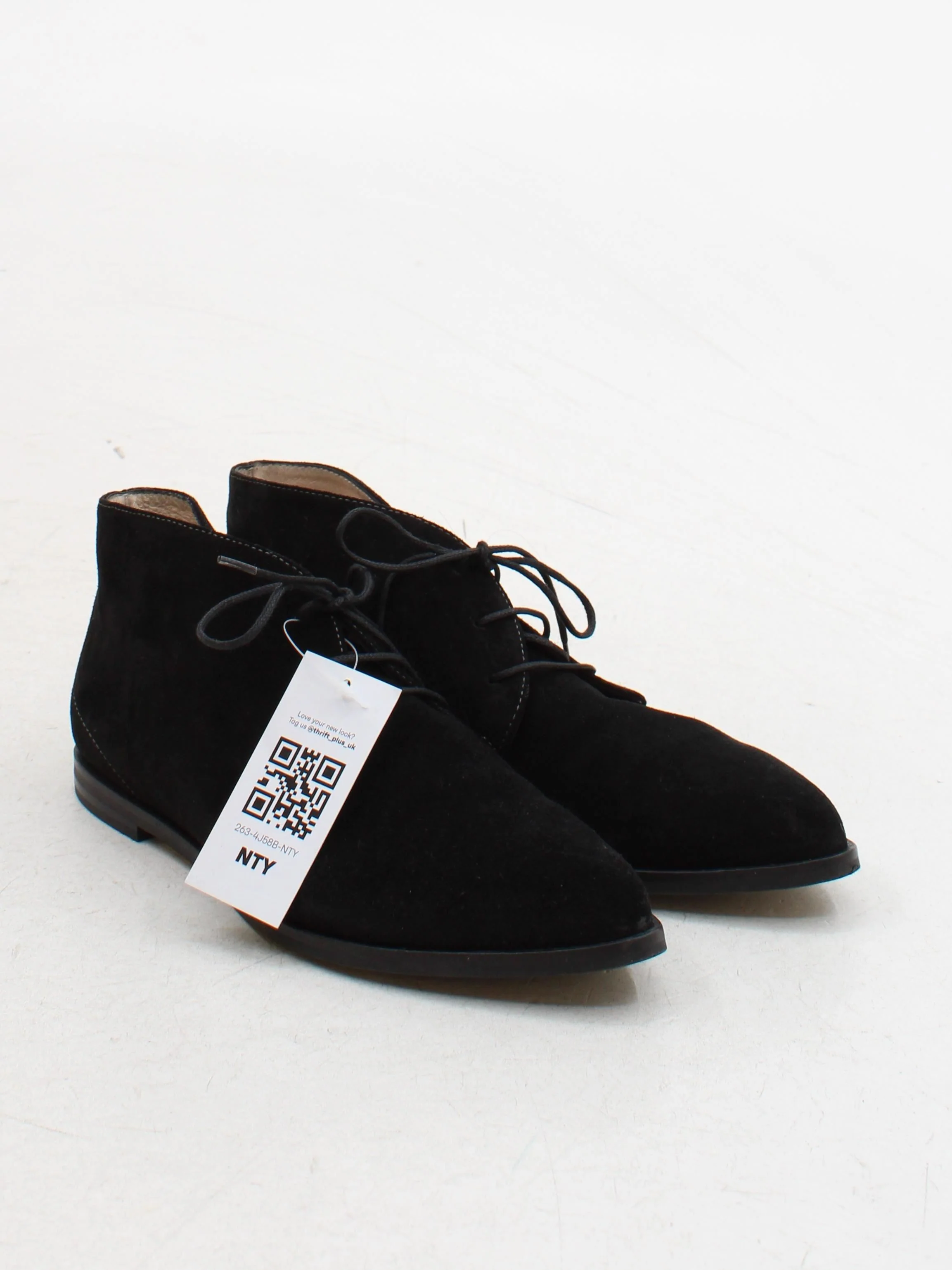 Hobbs Men's Boots UK 4 Black 100% Suede Desert - Image 4