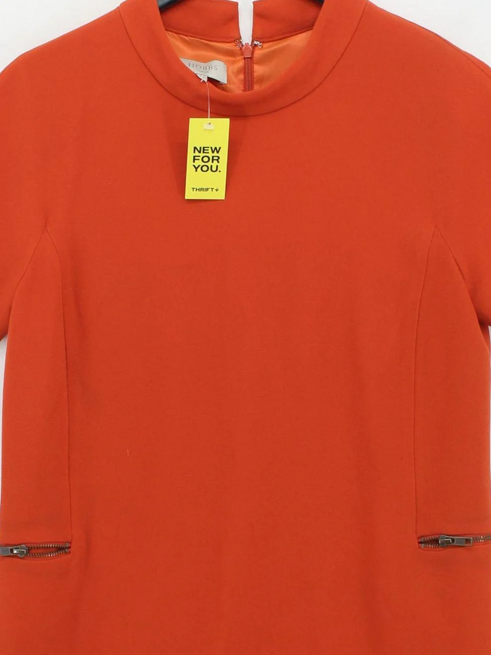Hobbs Mini Dress UK12 in Orange - Image 3
