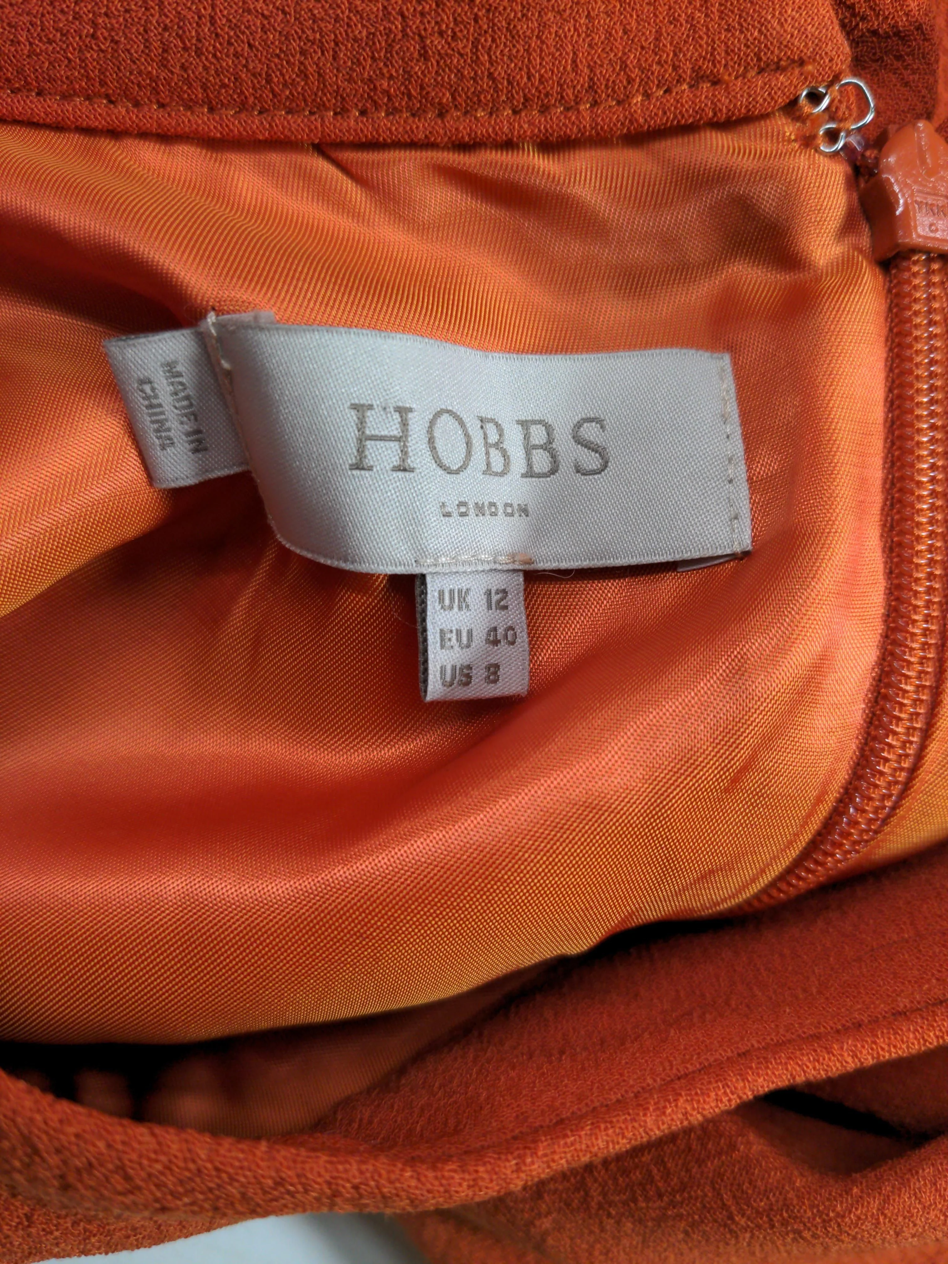 Hobbs Mini Dress UK12 in Orange - Image 5