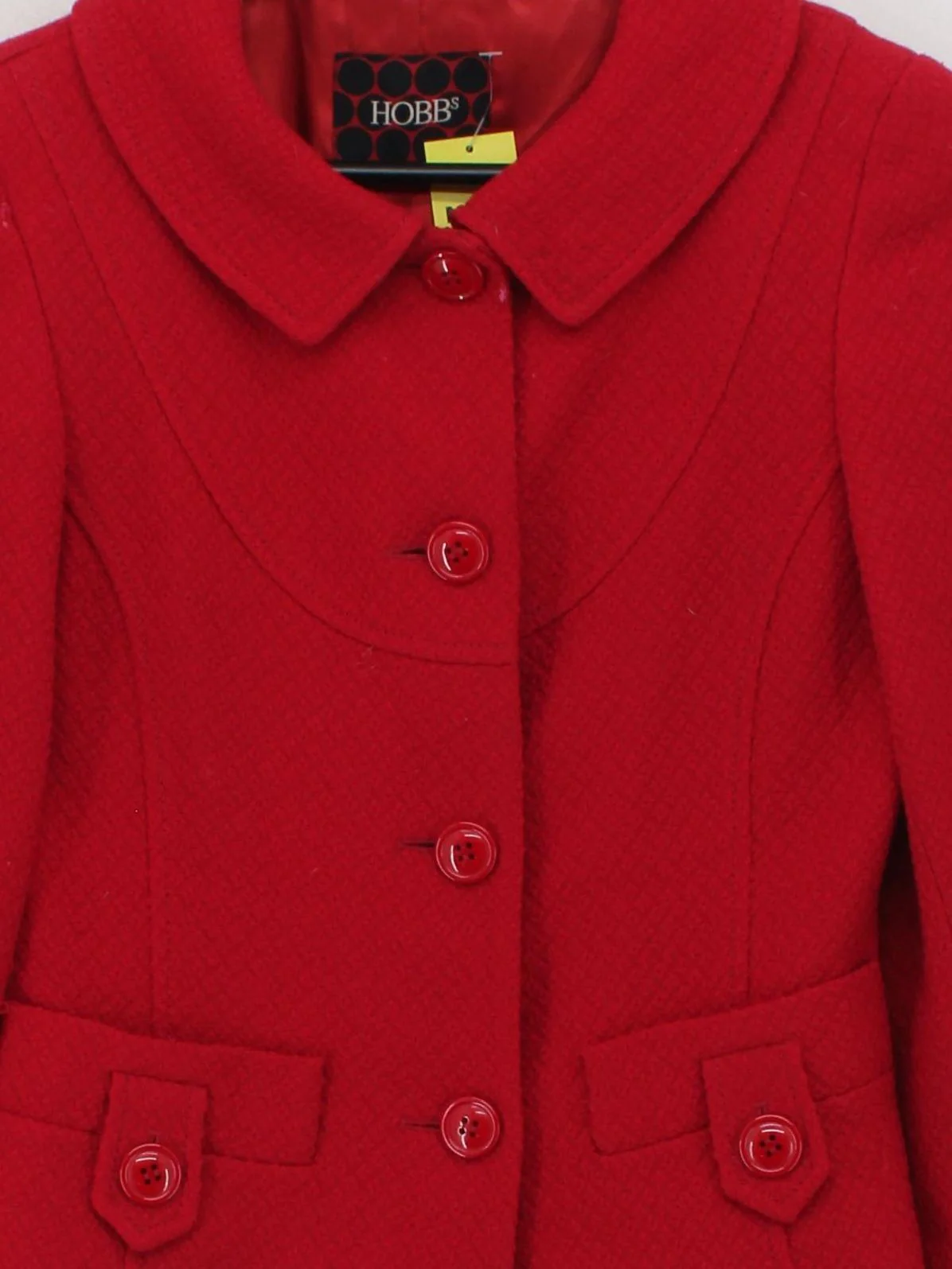 Hobbs Overcoat jacket red - Image 3