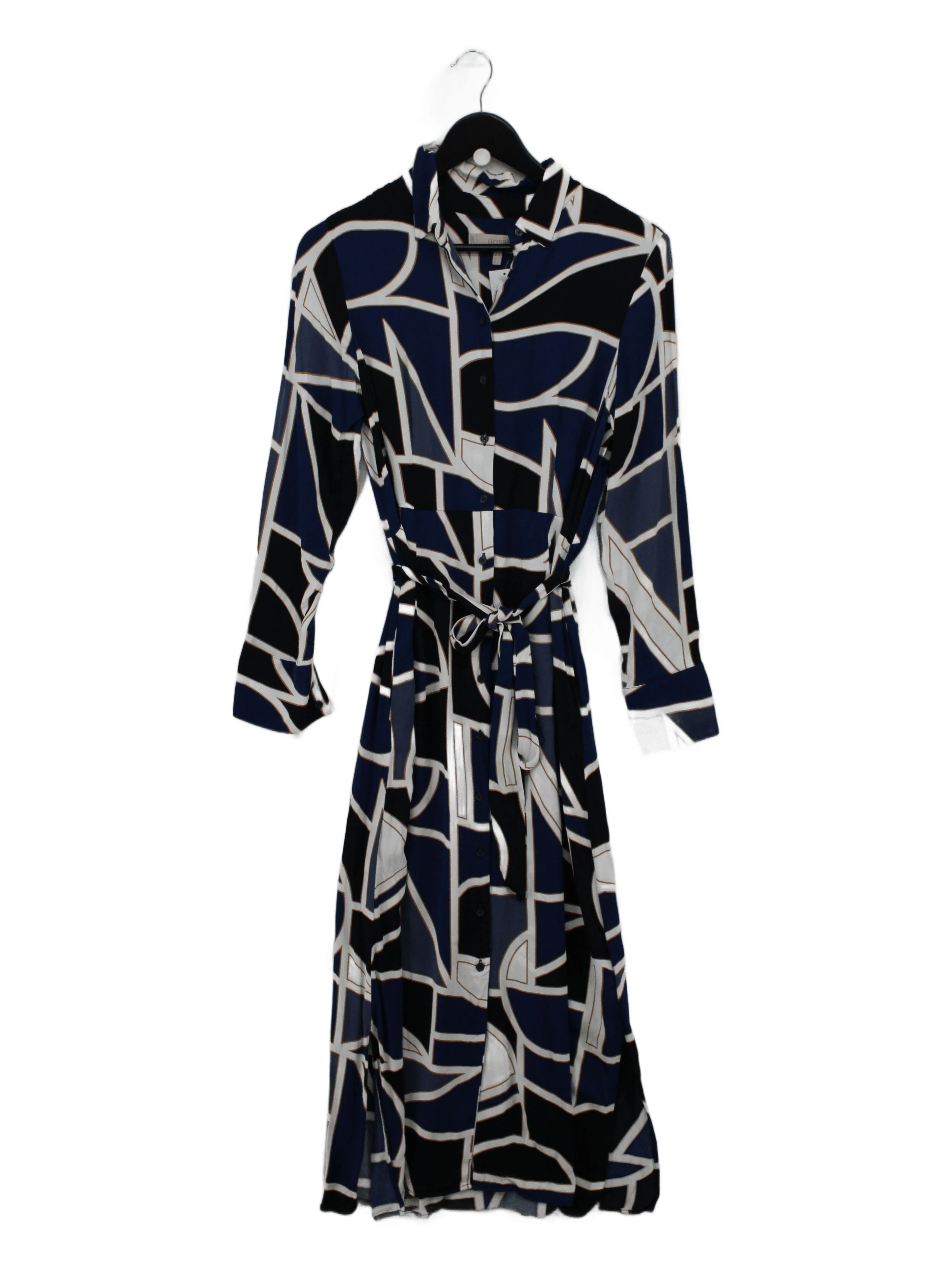 Hobbs Shirt Midi Dress UK12 in Blue