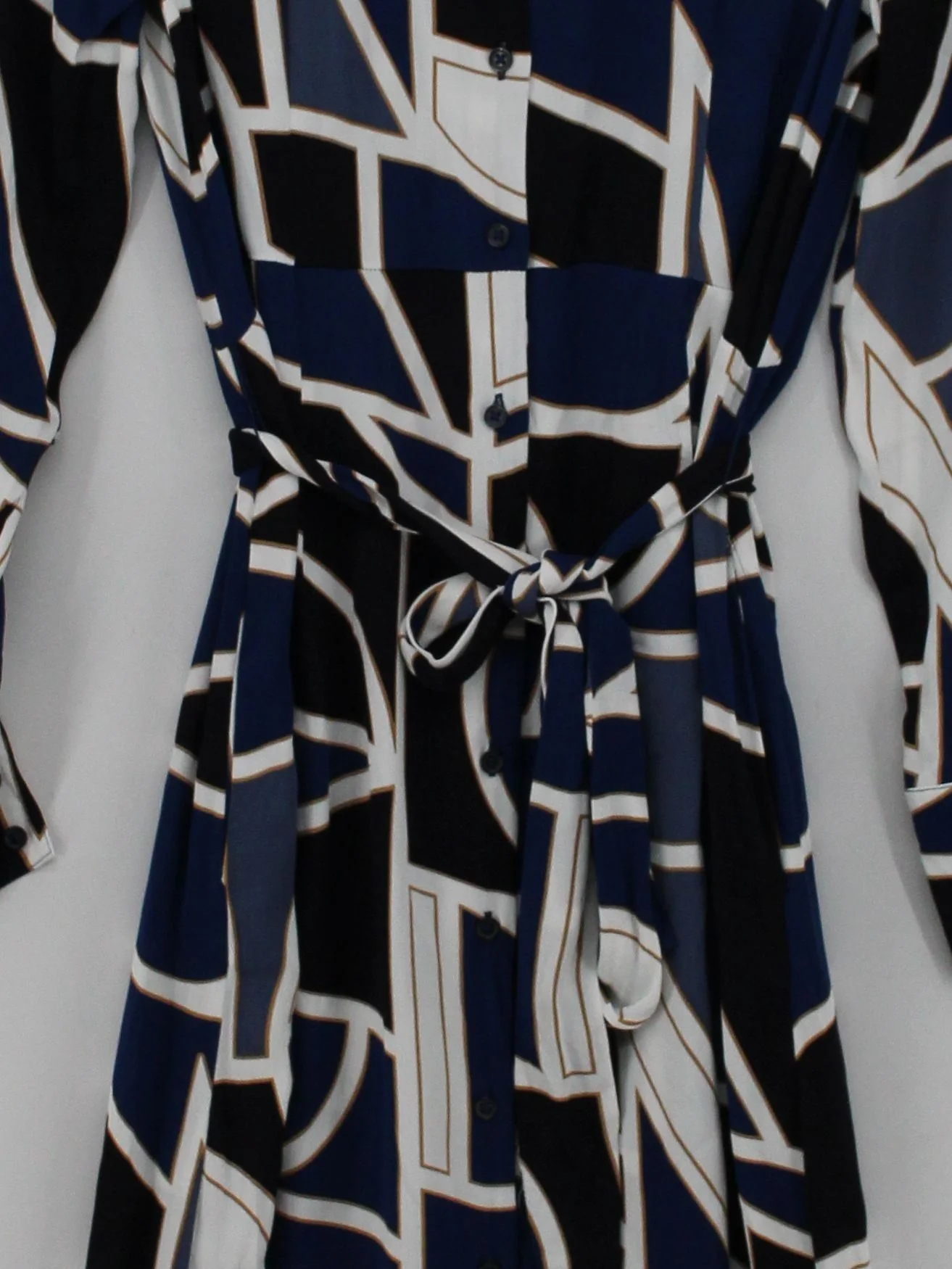 Hobbs Shirt Midi Dress UK12 in Blue - Image 3