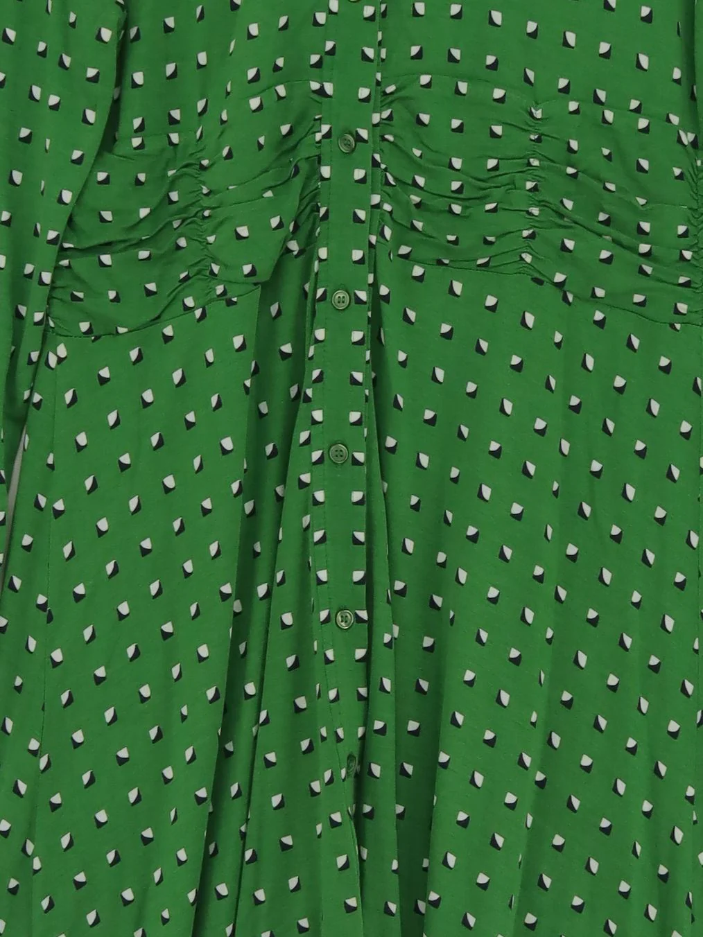 Hobbs Shirt Midi Dress UK12 in Green - Image 3