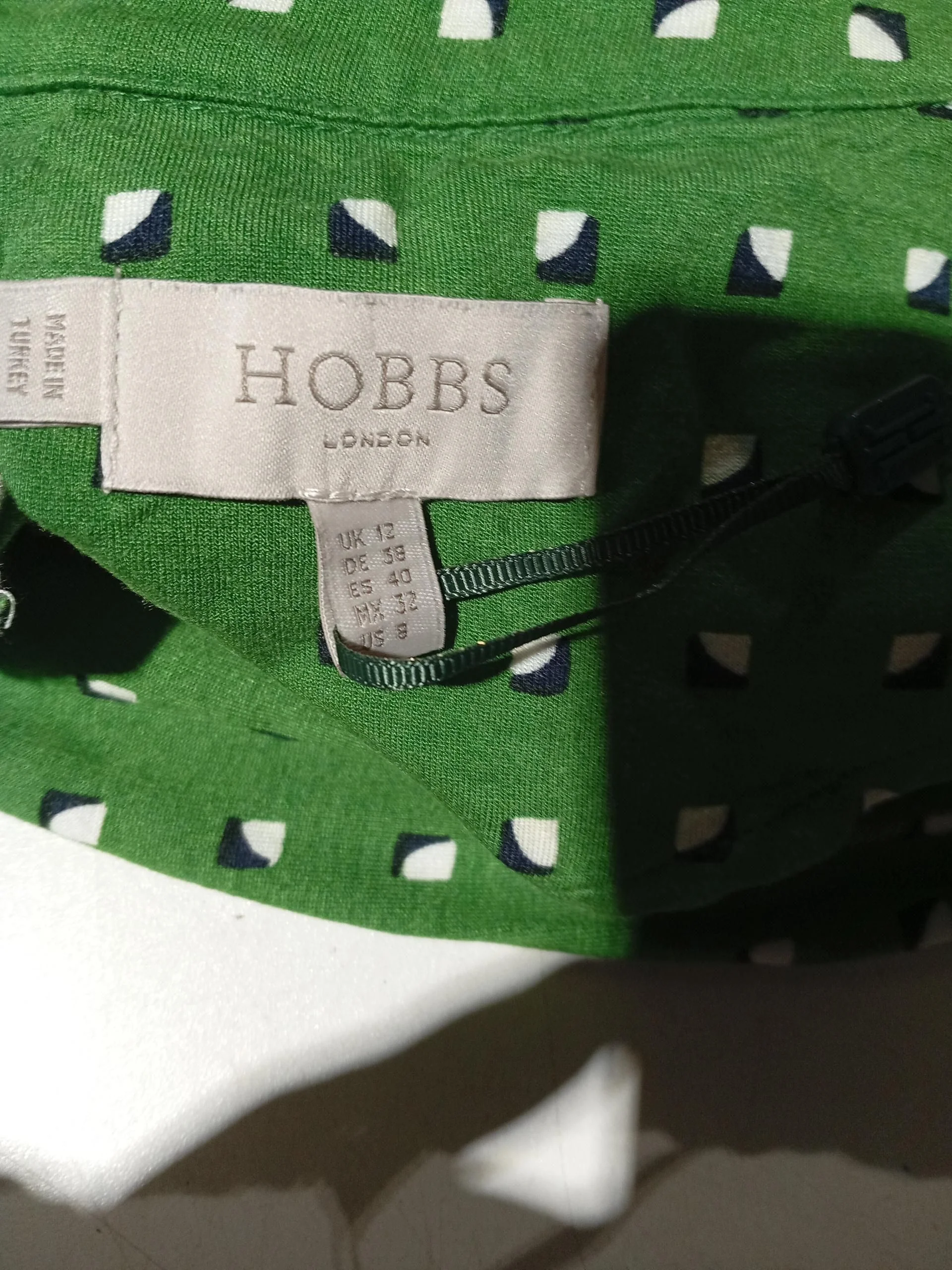 Hobbs Shirt Midi Dress UK12 in Green - Image 5