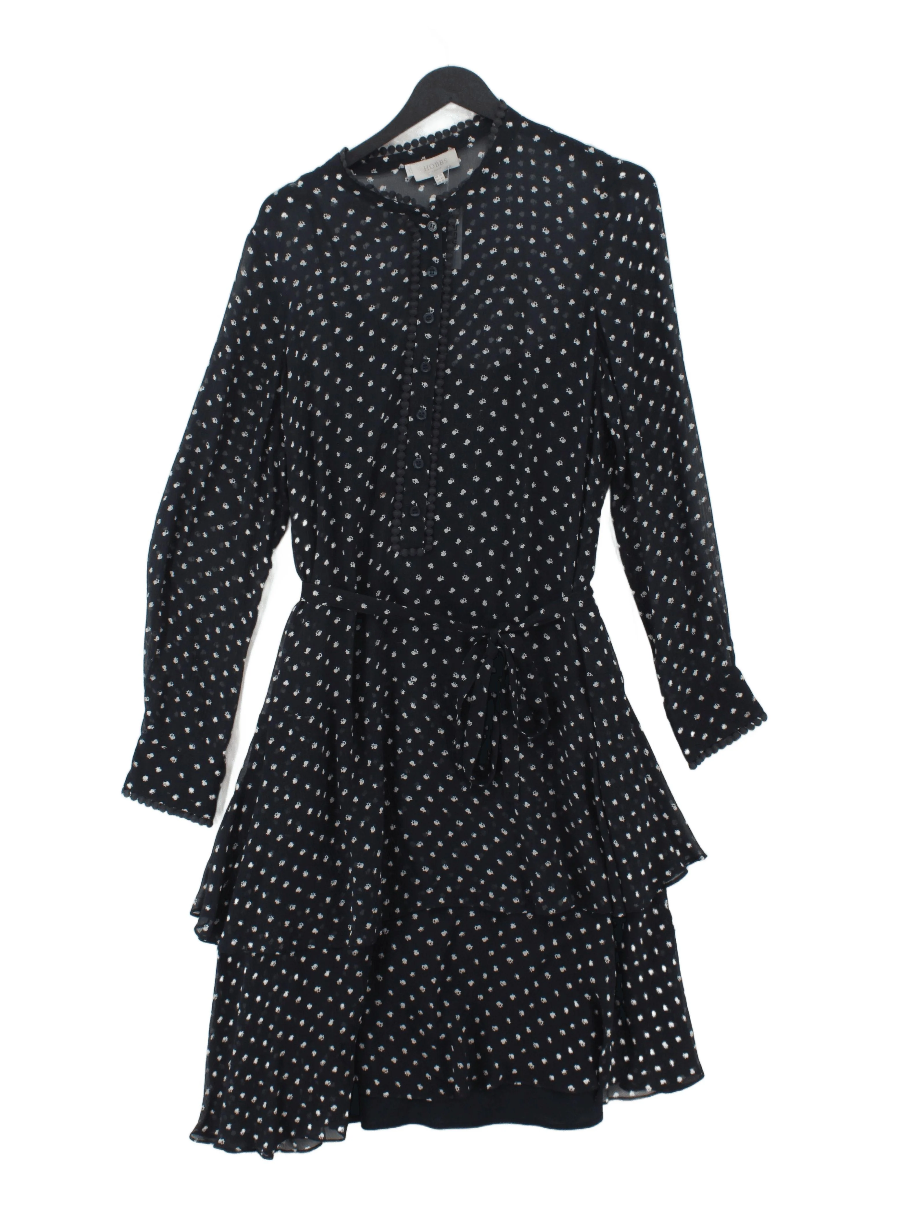 Hobbs Shirt Midi Dress UK14 in Blue