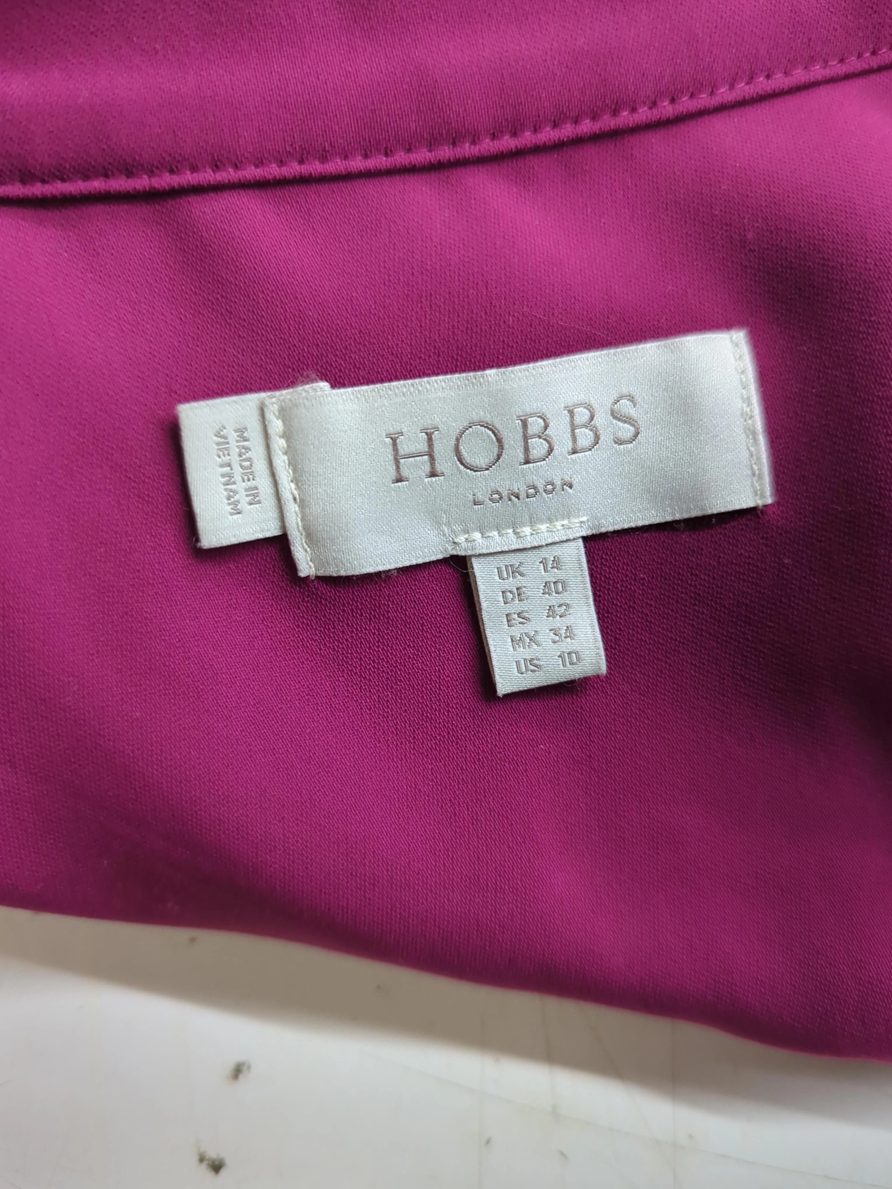 Hobbs Shirt Midi Dress UK14 in Pink - Image 5