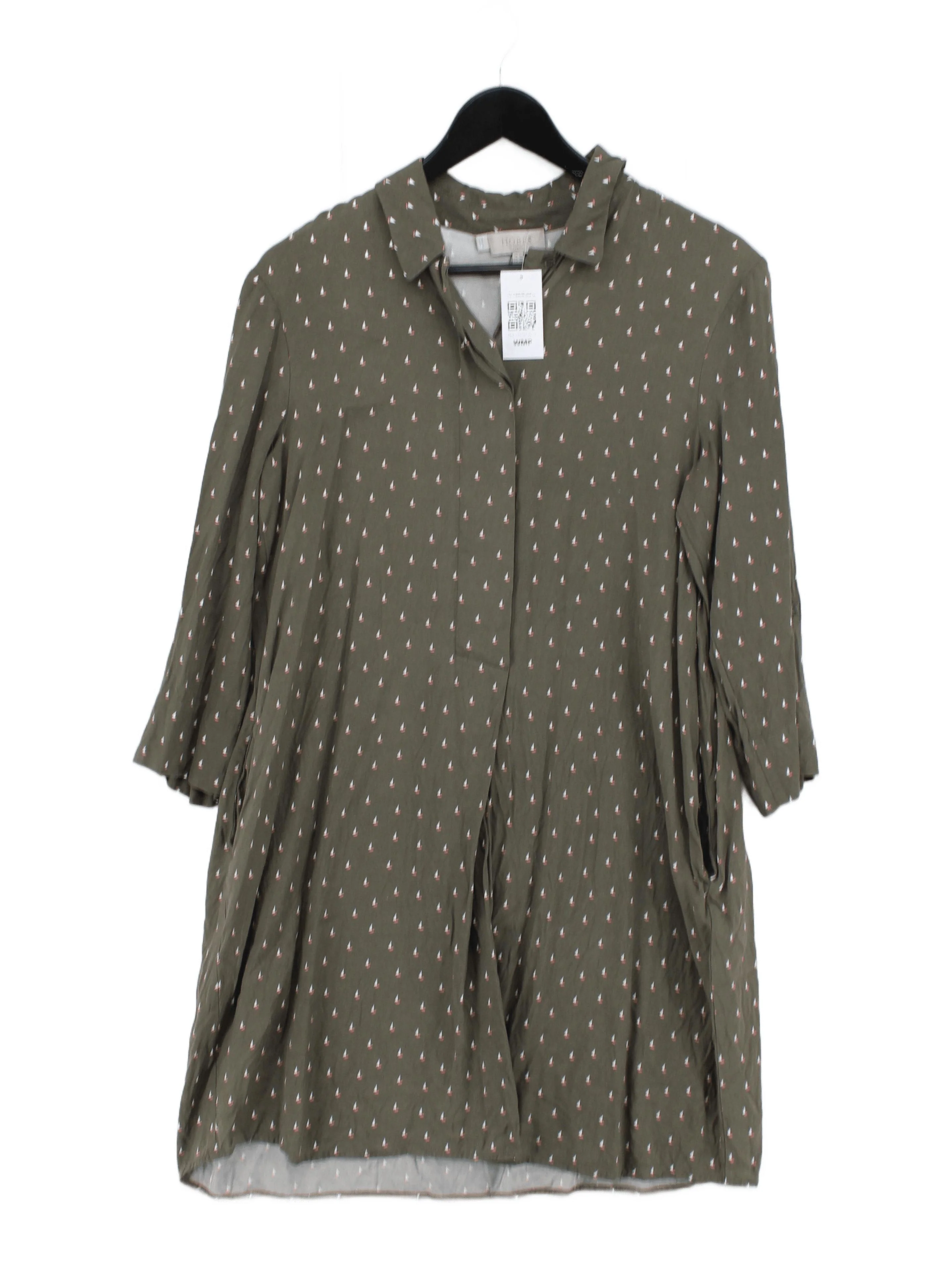 Hobbs Shirt Mini Dress UK12 in Green