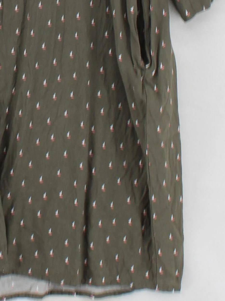 Hobbs Shirt Mini Dress UK12 in Green - Image 4
