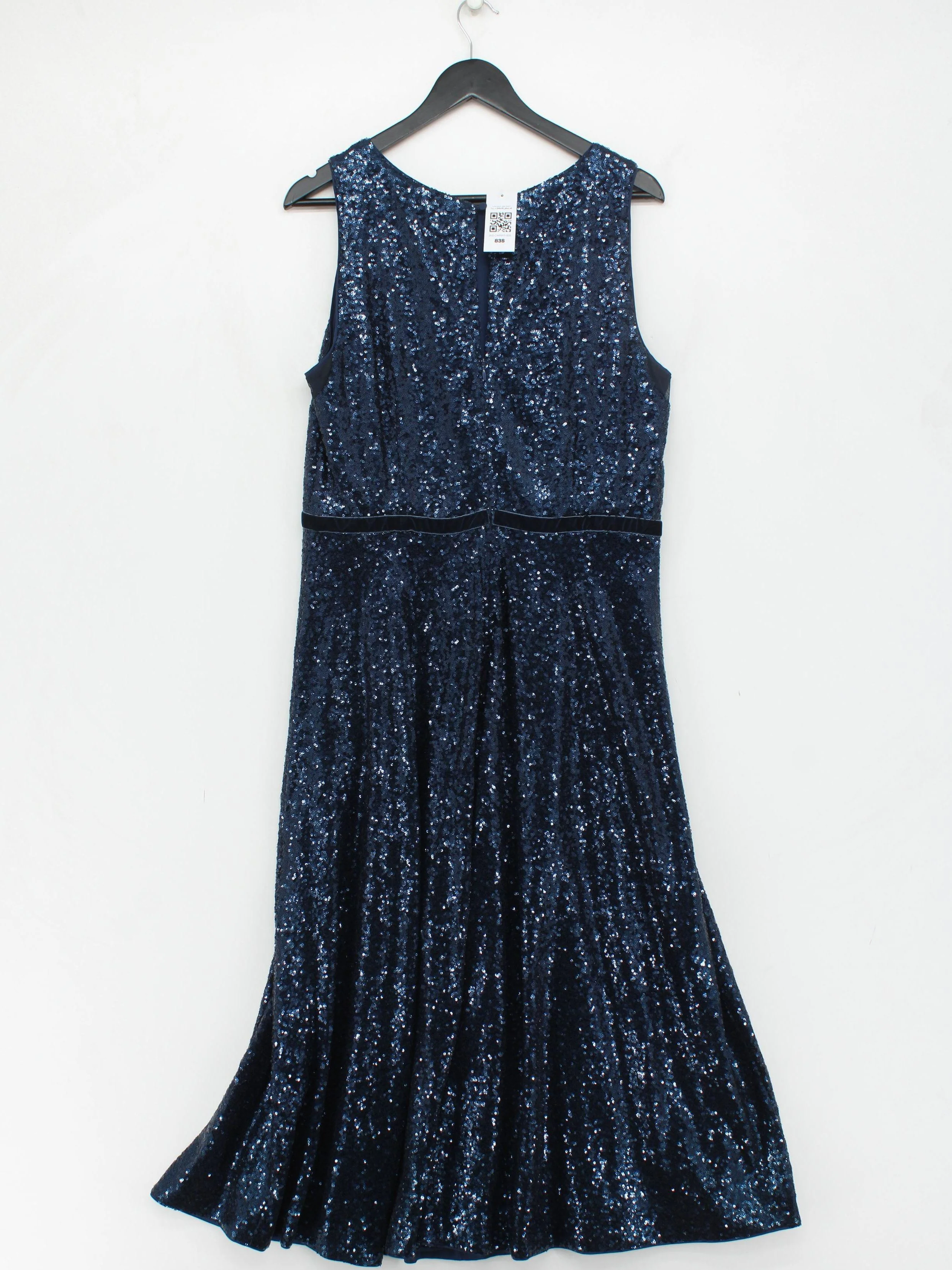 Hobbs Skater Midi Dress UK16 in Blue - Image 2