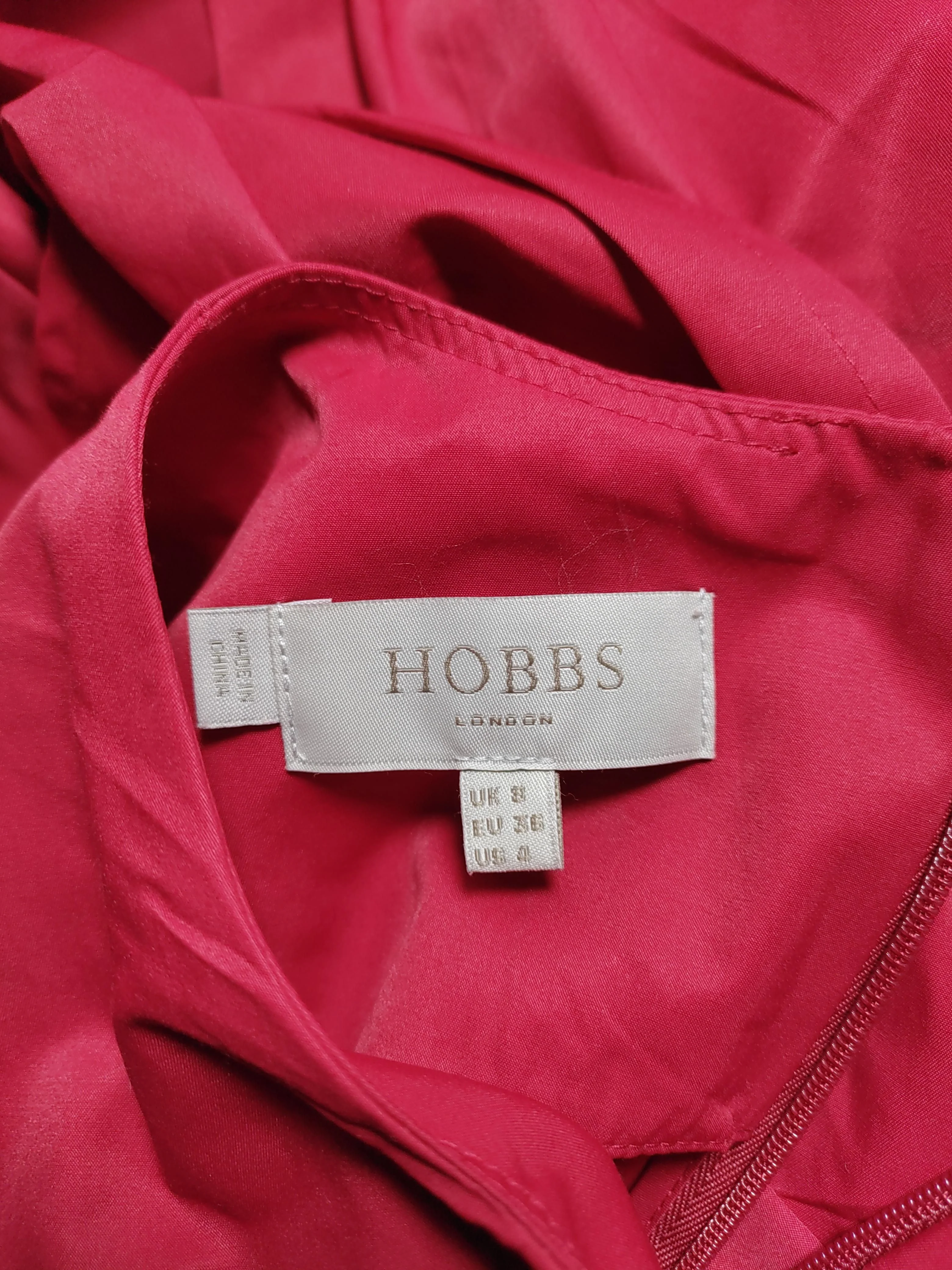 Hobbs Skater Midi Dress UK8 in Red - Image 5