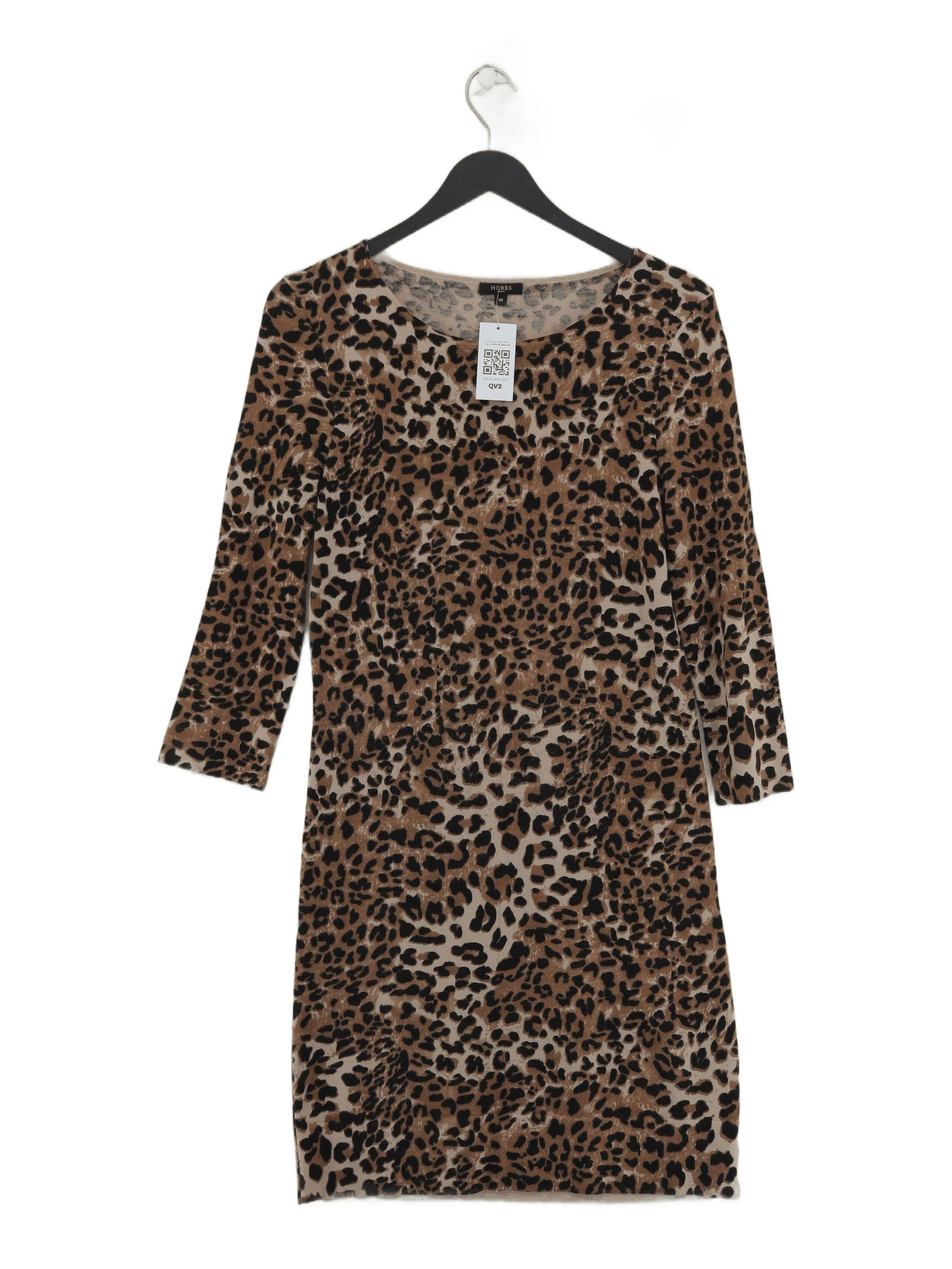 Hobbs T-Shirt Mini Dress UK10 in Brown