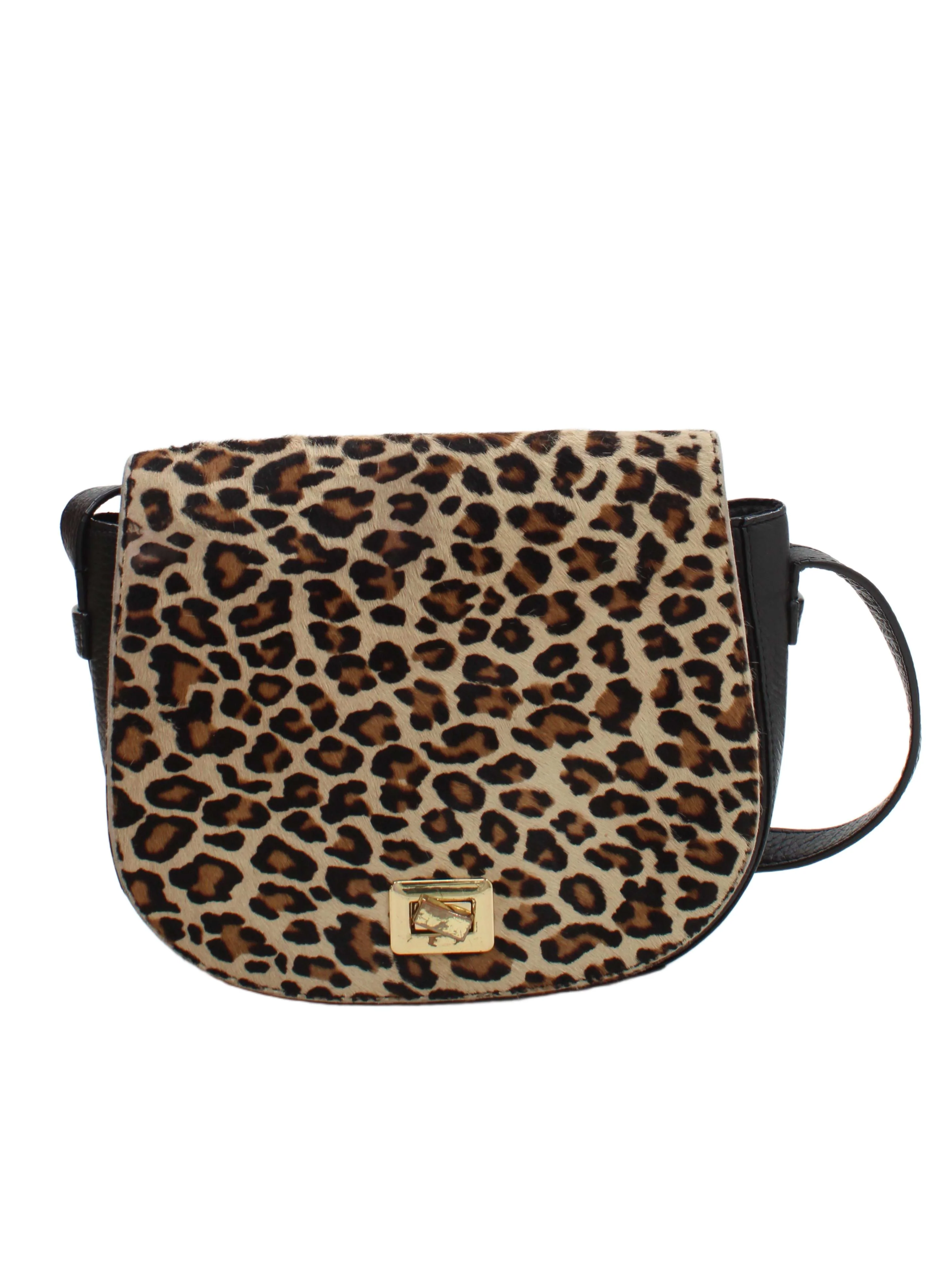 Hobbs Women's Bag Multi Animal Print Leather with Animal Fur Crossbody