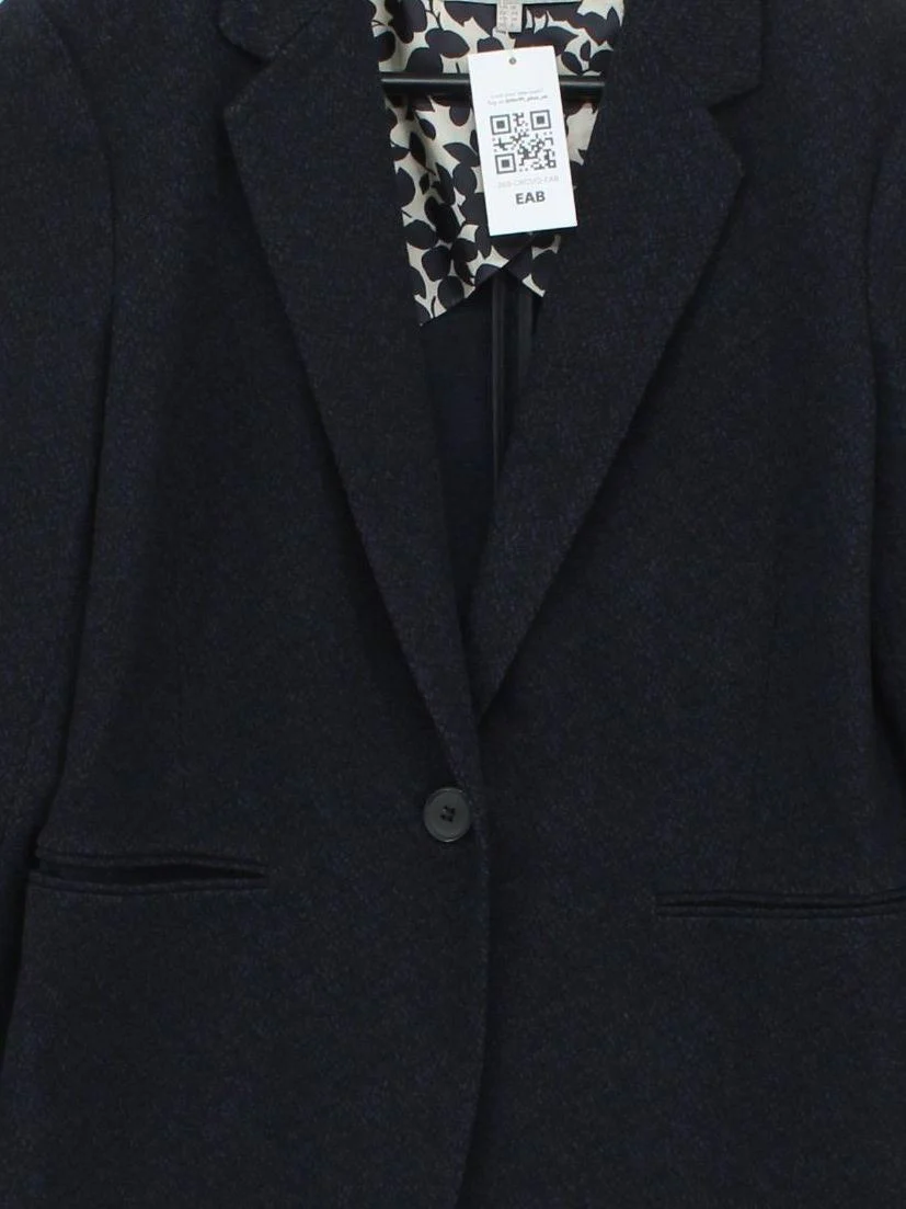 Hobbs Women's Blazer UK 10 Blue 100% Other Overcoat - Image 3