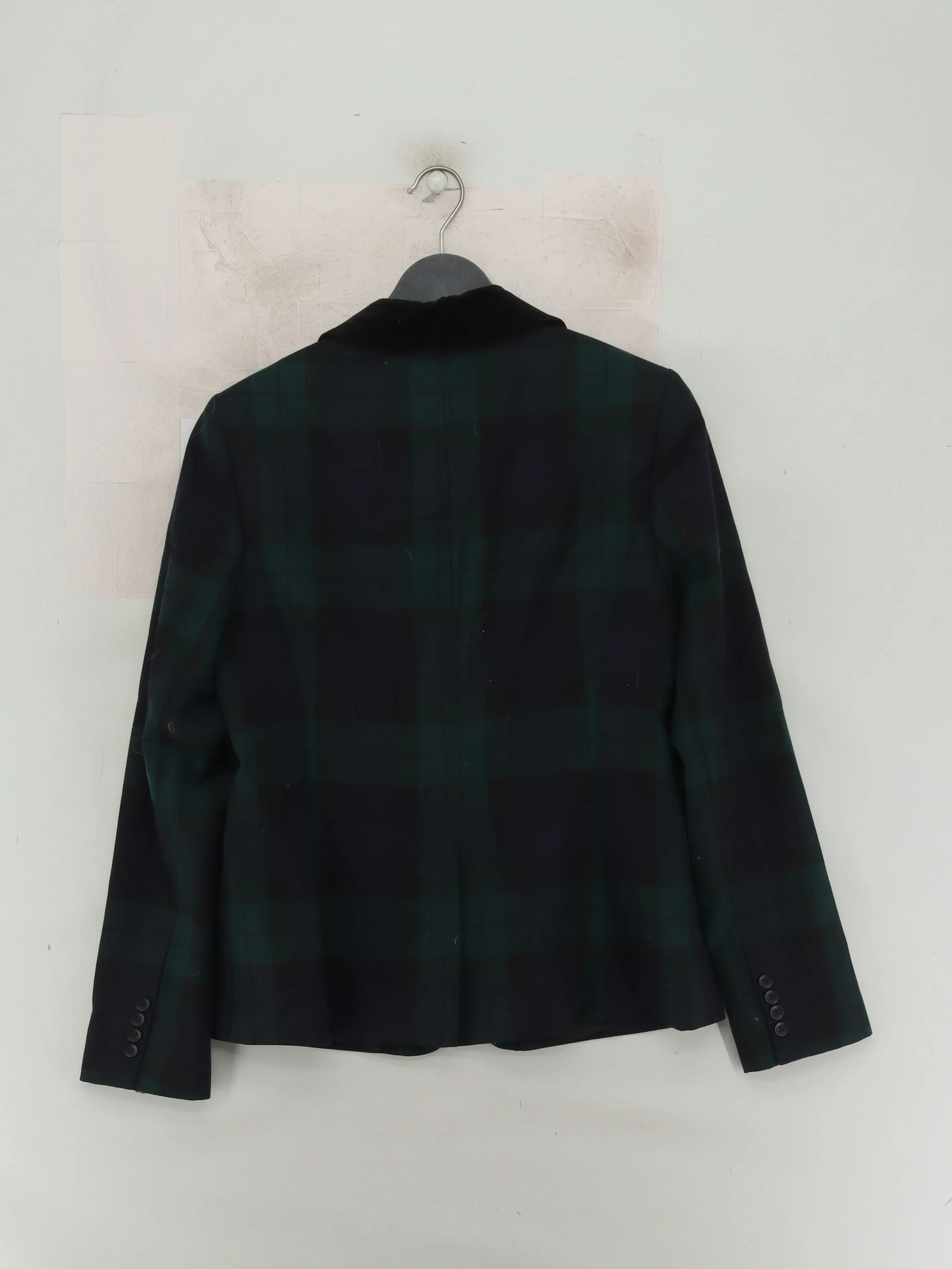 Hobbs Women's Blazer UK 10 Green Checkered 100% Other Overcoat - Image 2