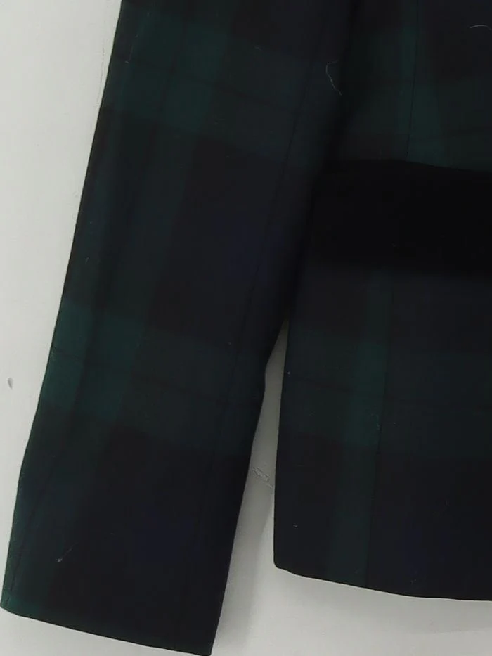 Hobbs Women's Blazer UK 10 Green Checkered 100% Other Overcoat - Image 4