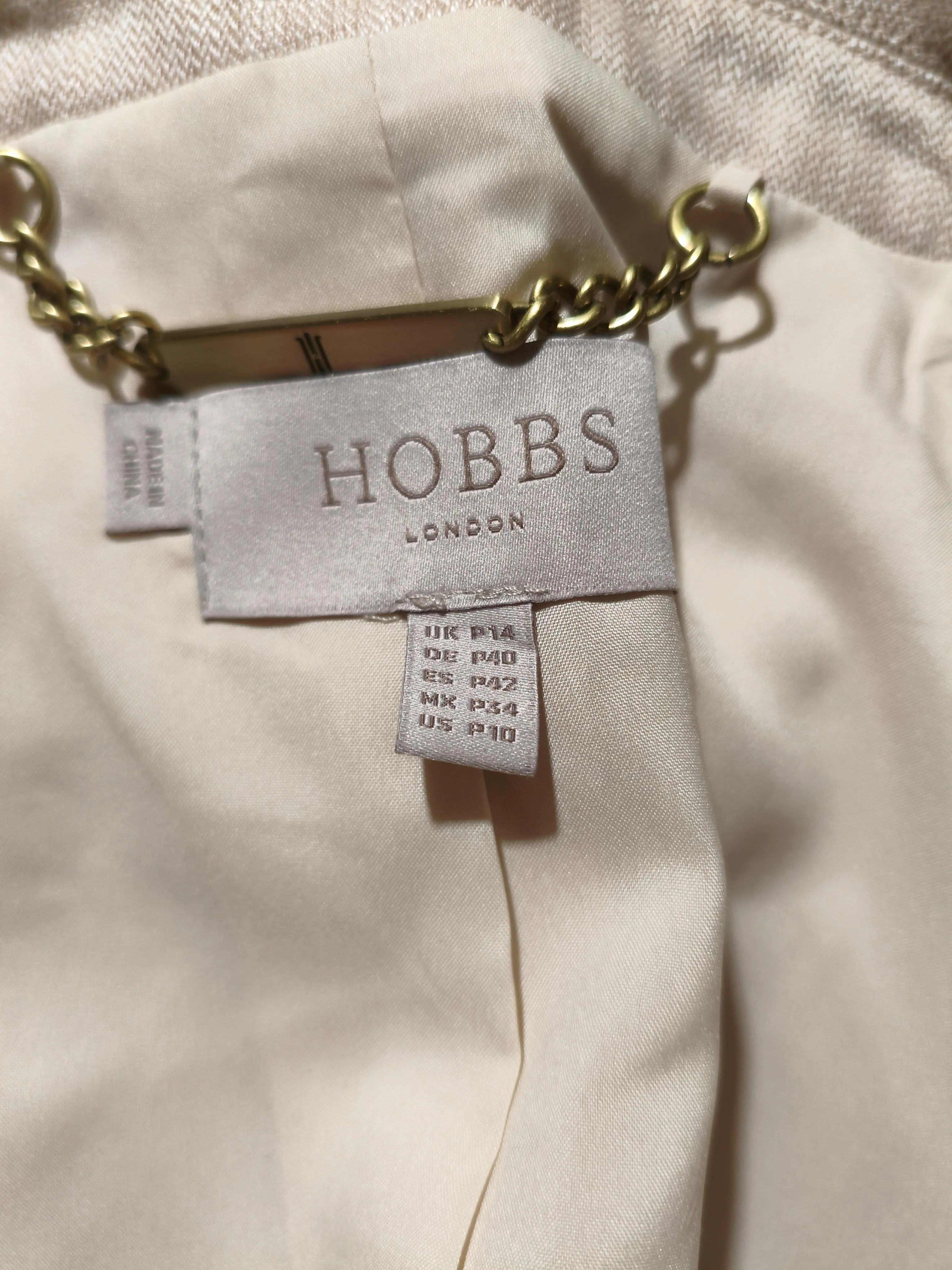 Hobbs Women's Blazer UK 14 Pink Linen with Polyester Overcoat - Image 5