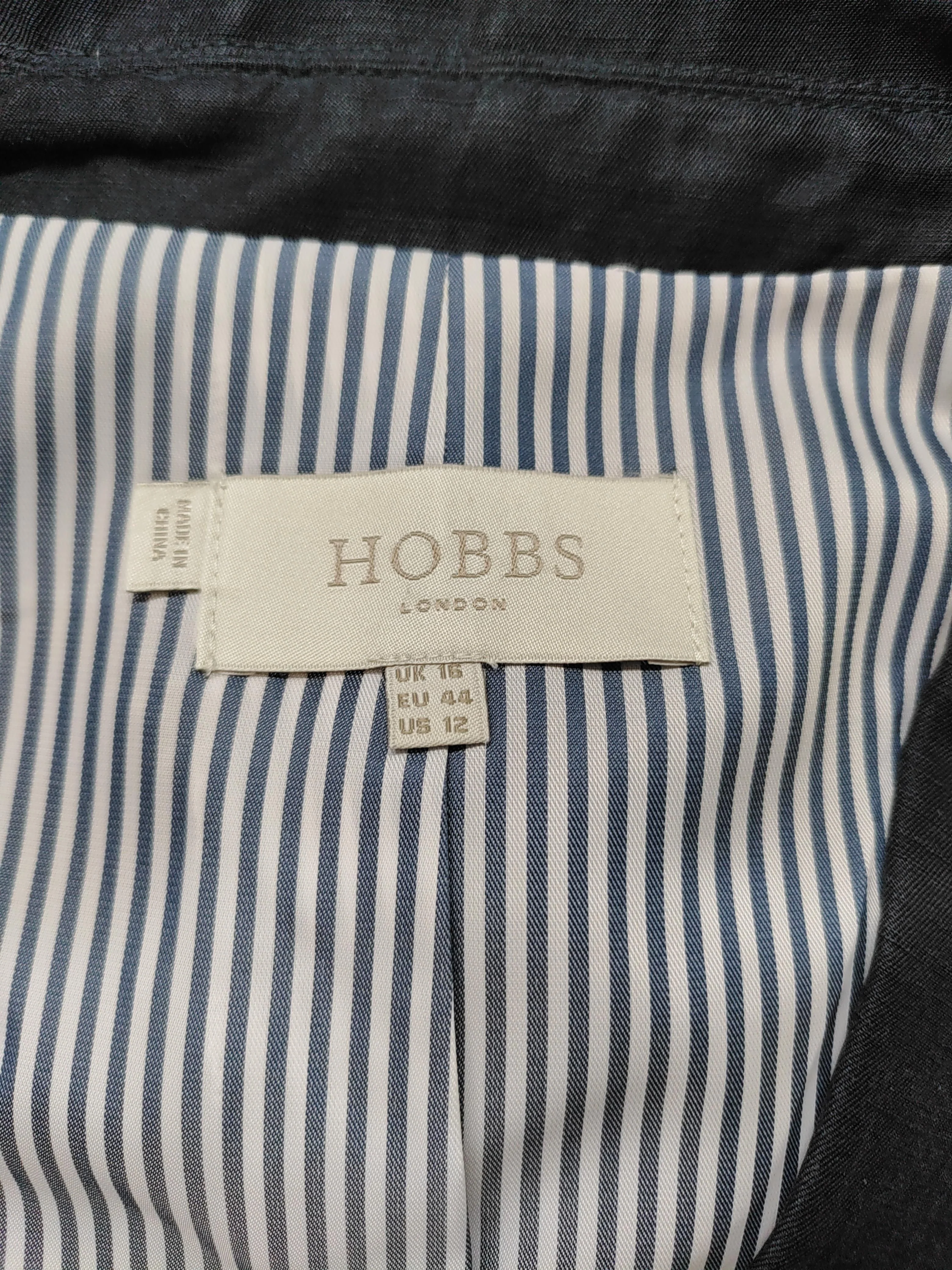 Hobbs Women's Blazer UK 16 Blue Linen with Silk Overcoat - Image 5