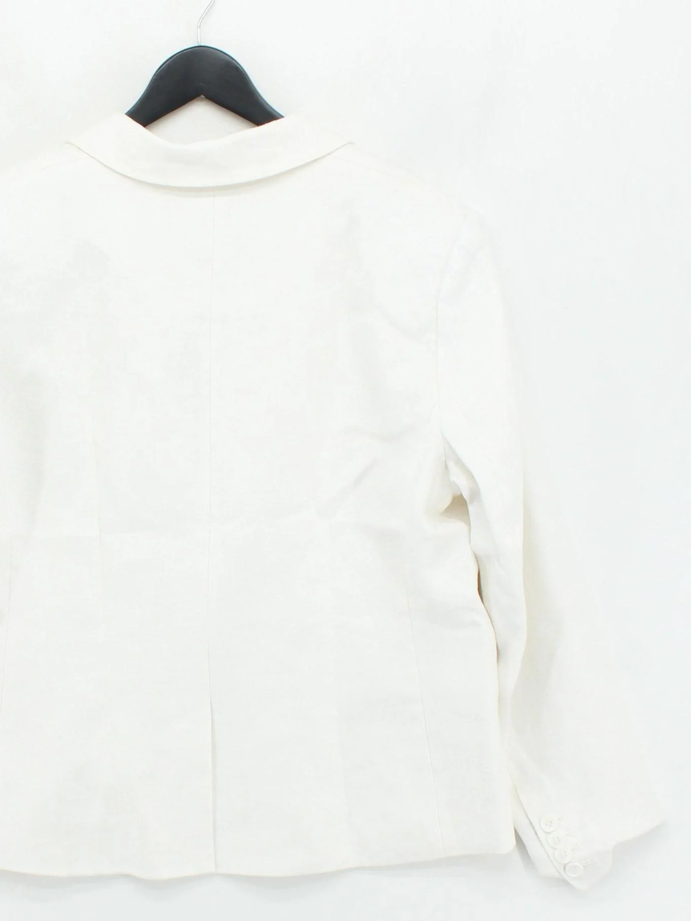 Hobbs Women's Blazer UK 16 Cream Linen with Polyester Overcoat - Image 2