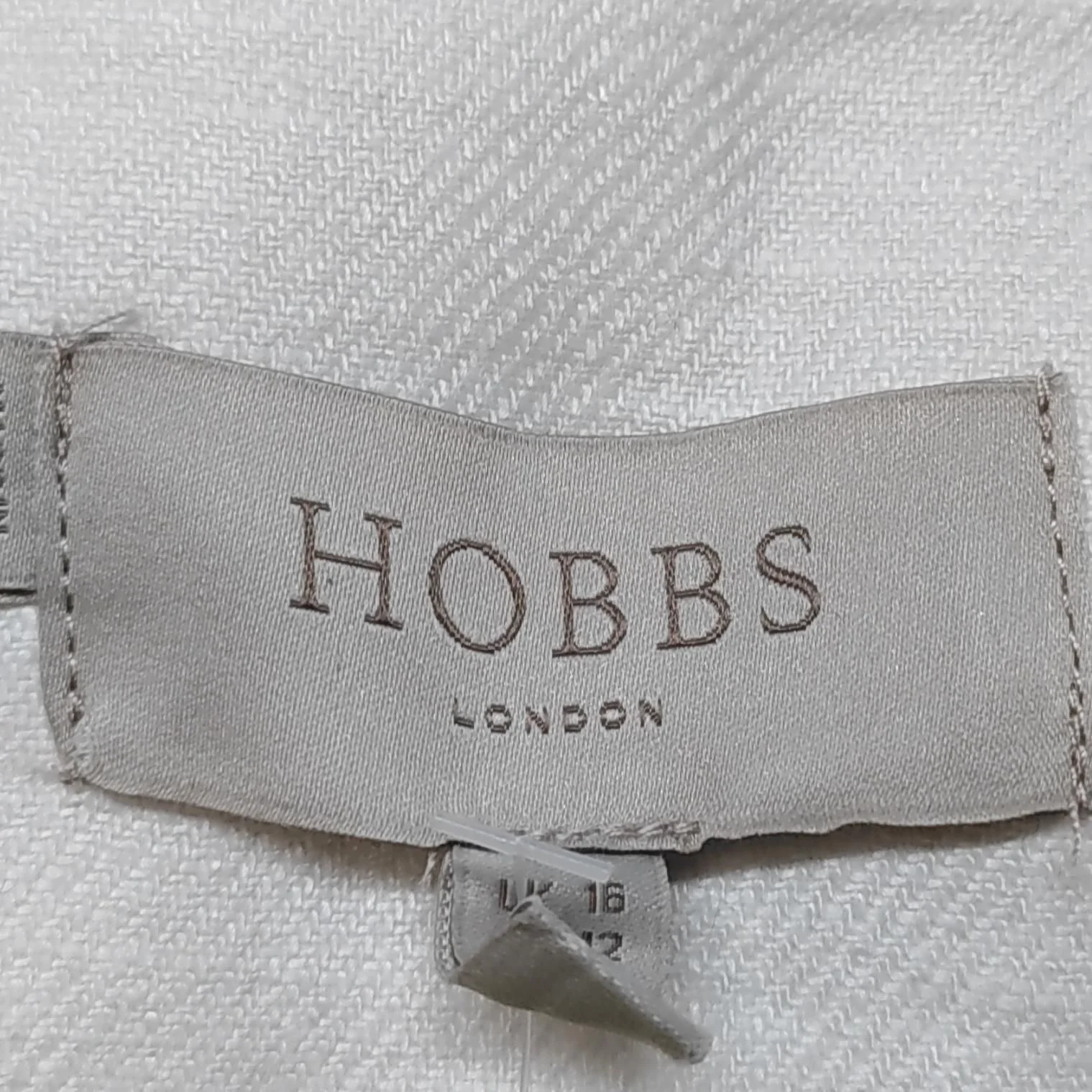 Hobbs Women's Blazer UK 16 Cream Linen with Polyester Overcoat - Image 5
