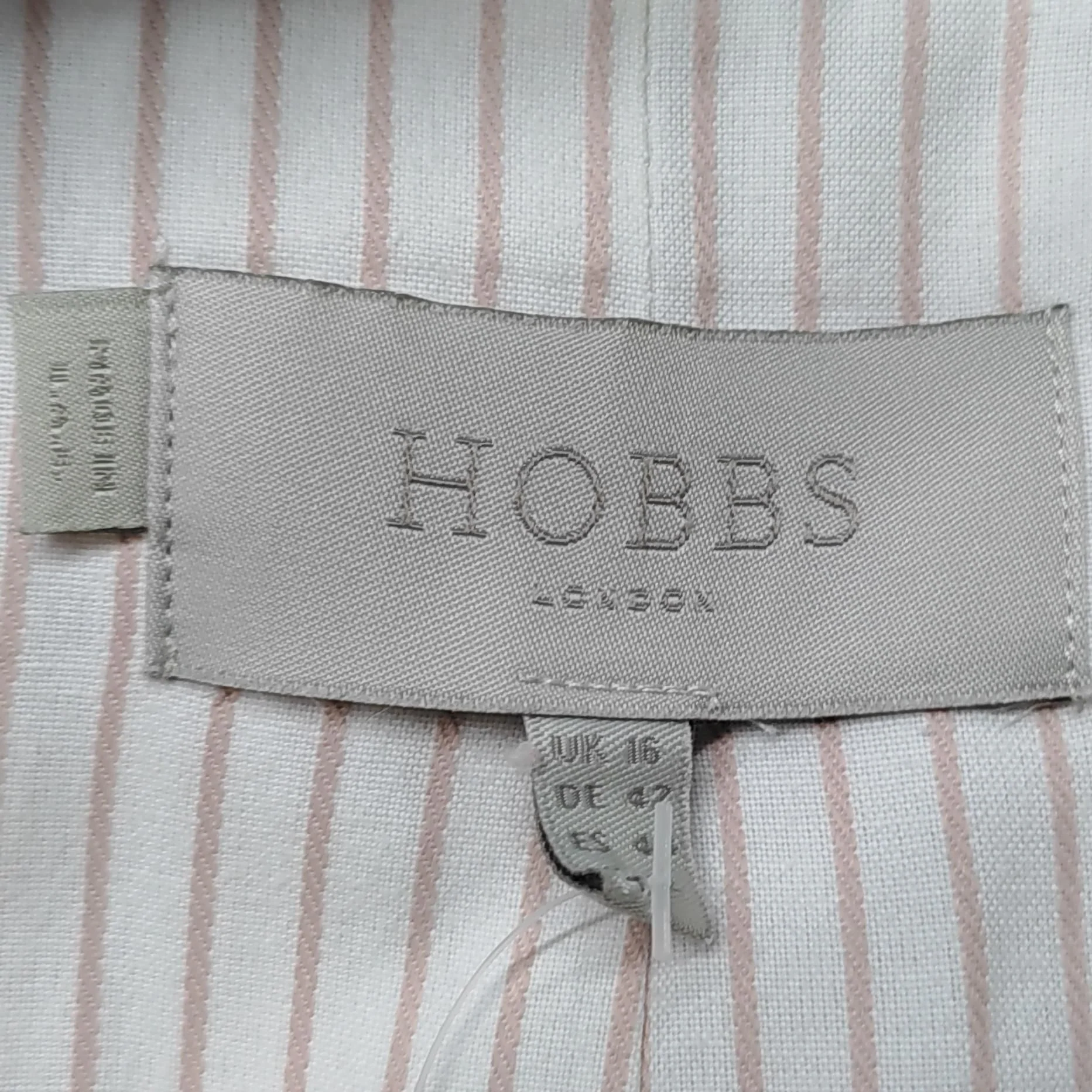 Hobbs Women's Blazer UK 16 Pink Silk with Linen Overcoat - Image 5