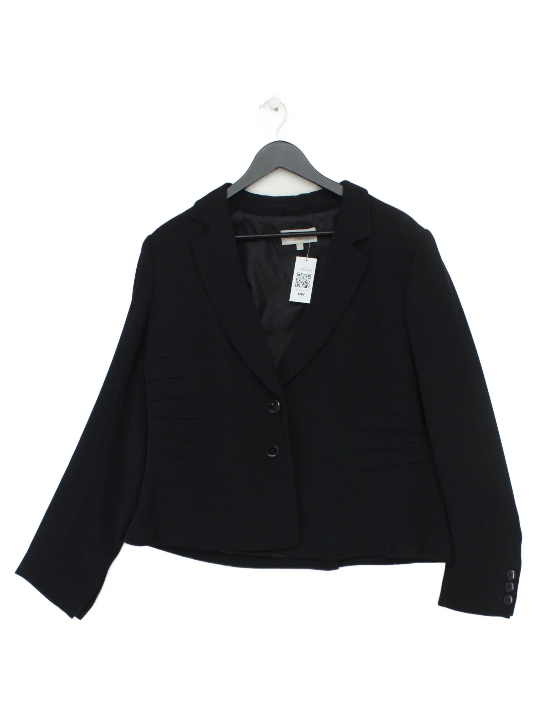 Hobbs Women's Blazer UK 18 Black 100% Polyester Overcoat