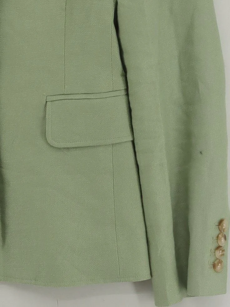 Hobbs Women's Blazer UK 8 Green Linen with Polyester Overcoat - Image 4
