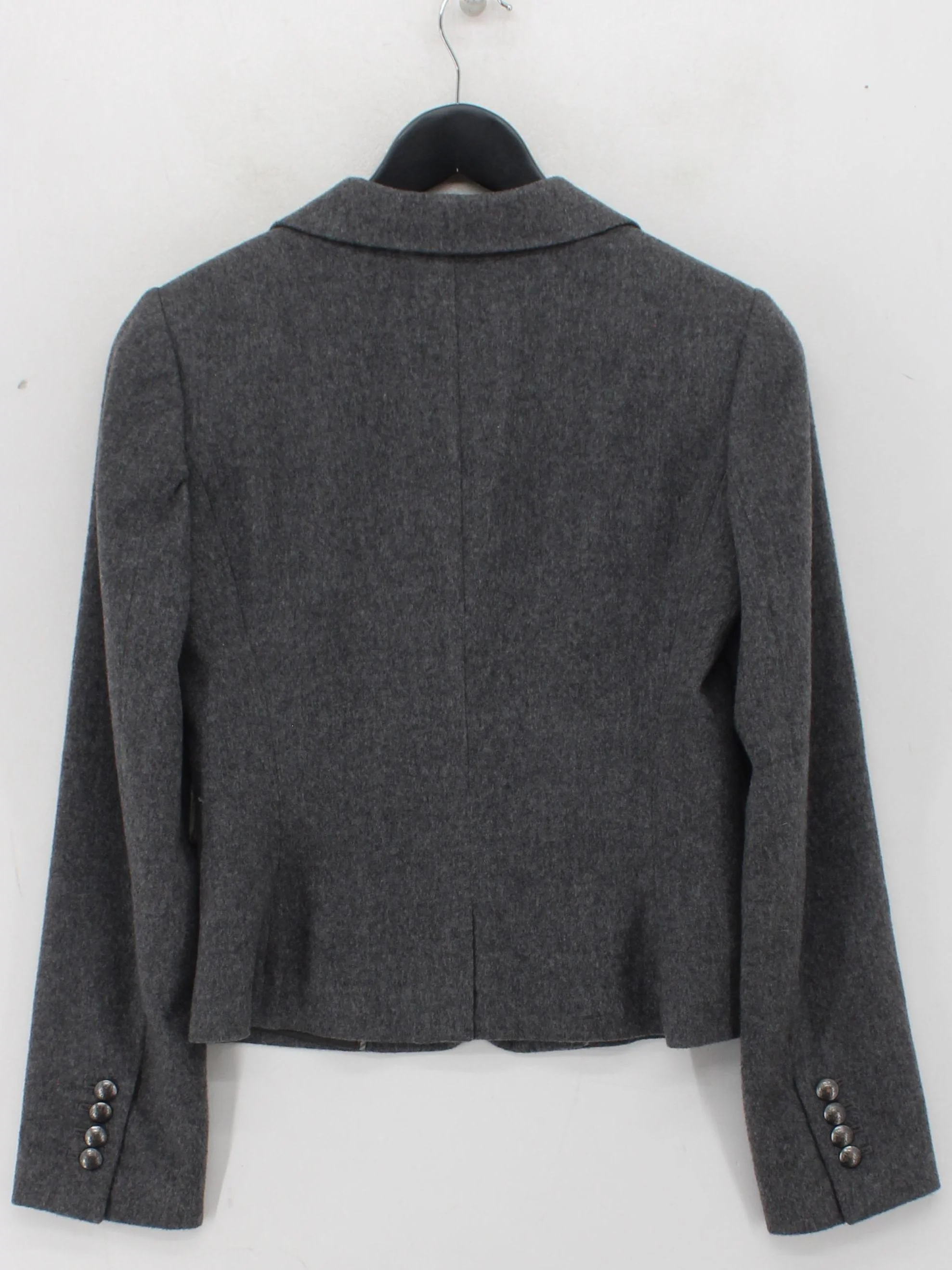 Hobbs Women's Blazer UK 8 Grey Wool with Cashmere, Polyester Overcoat - Image 2
