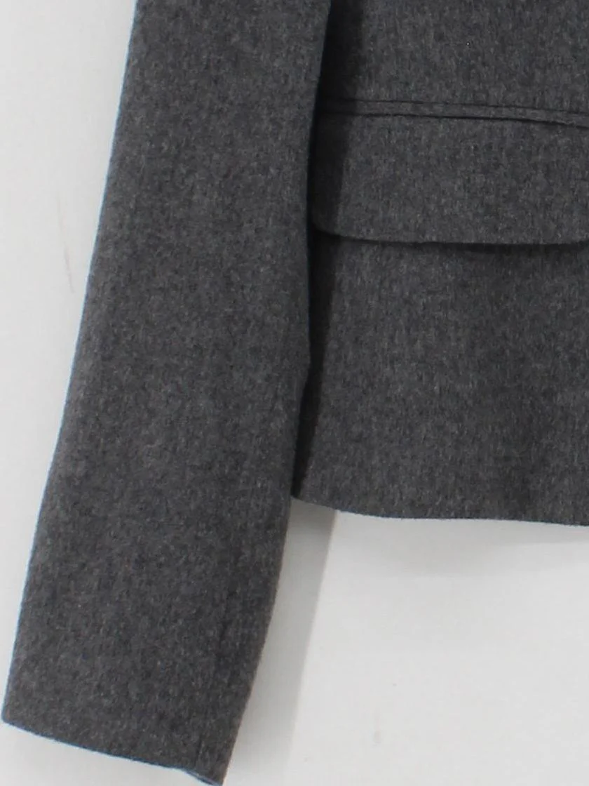 Hobbs Women's Blazer UK 8 Grey Wool with Cashmere, Polyester Overcoat - Image 4