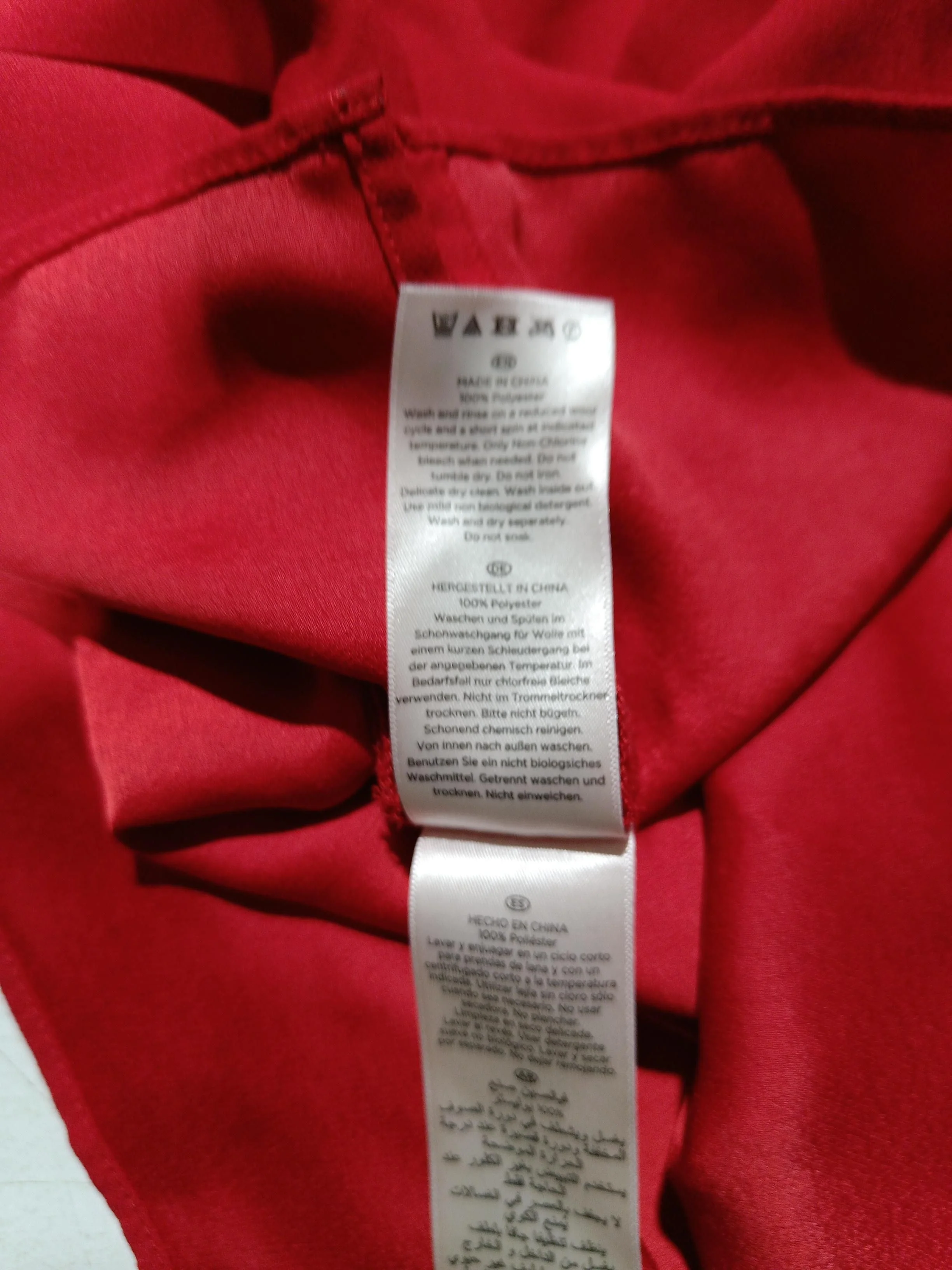 Hobbs Women's Blouse S Red 100% Polyester Long Sleeve High Neck Basic - Image 6