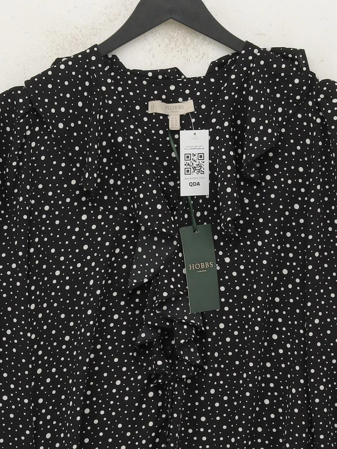 Hobbs Women's Blouse UK 6 Black 100% Polyester Basic New with tags - Image 3