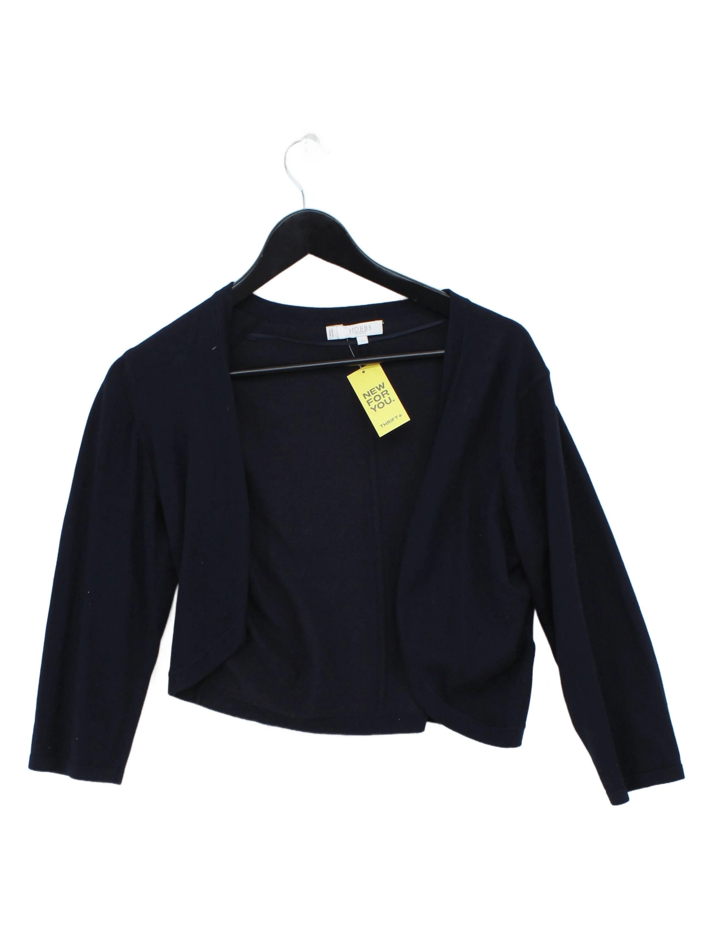 Hobbs Women's Cardigan L Black Rayon with Polyamide, Elastane Cardigan