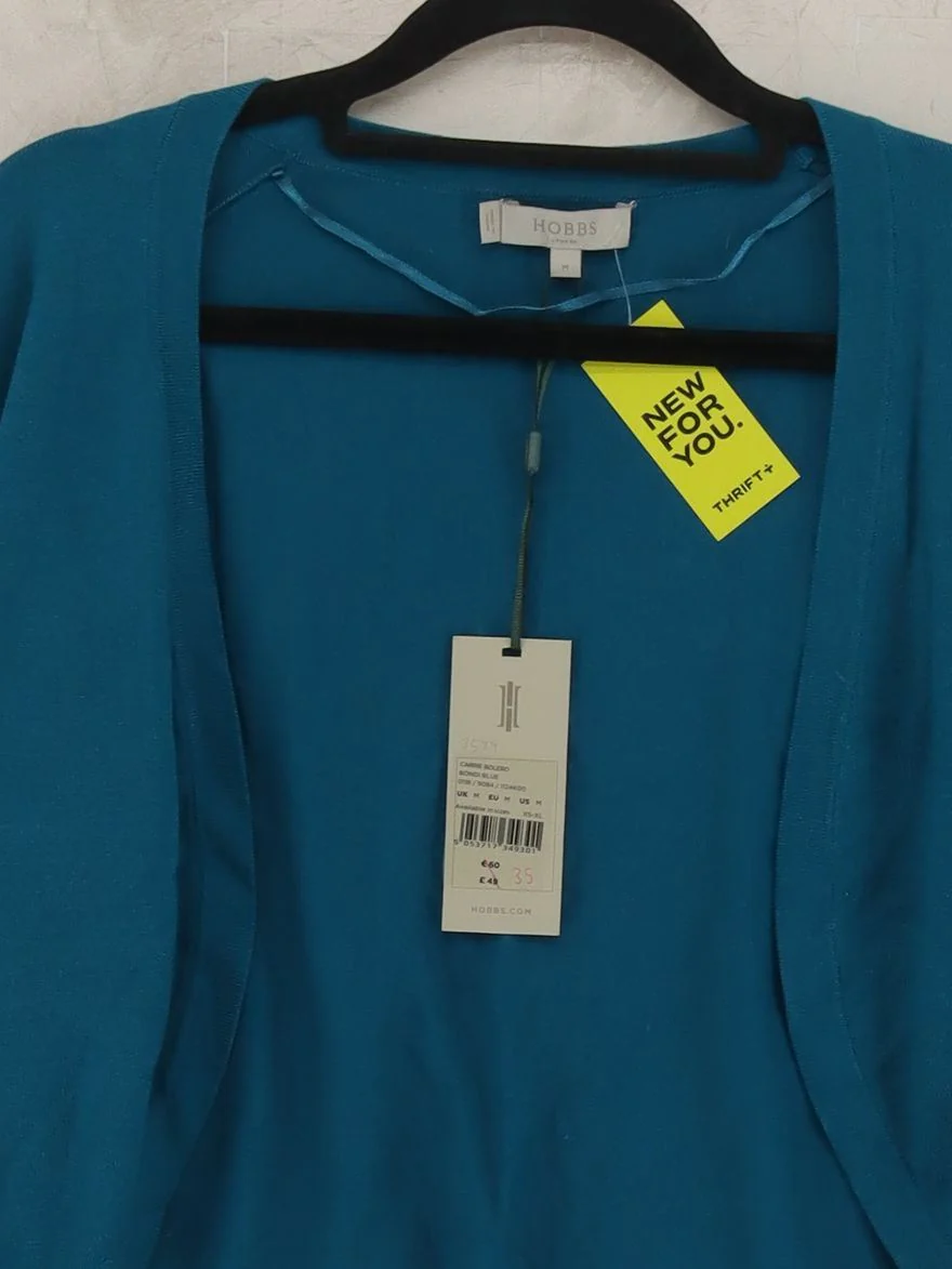 Hobbs Women's Cardigan M Blue Rayon with Nylon, Elastane Cardigan New with tags - Image 3