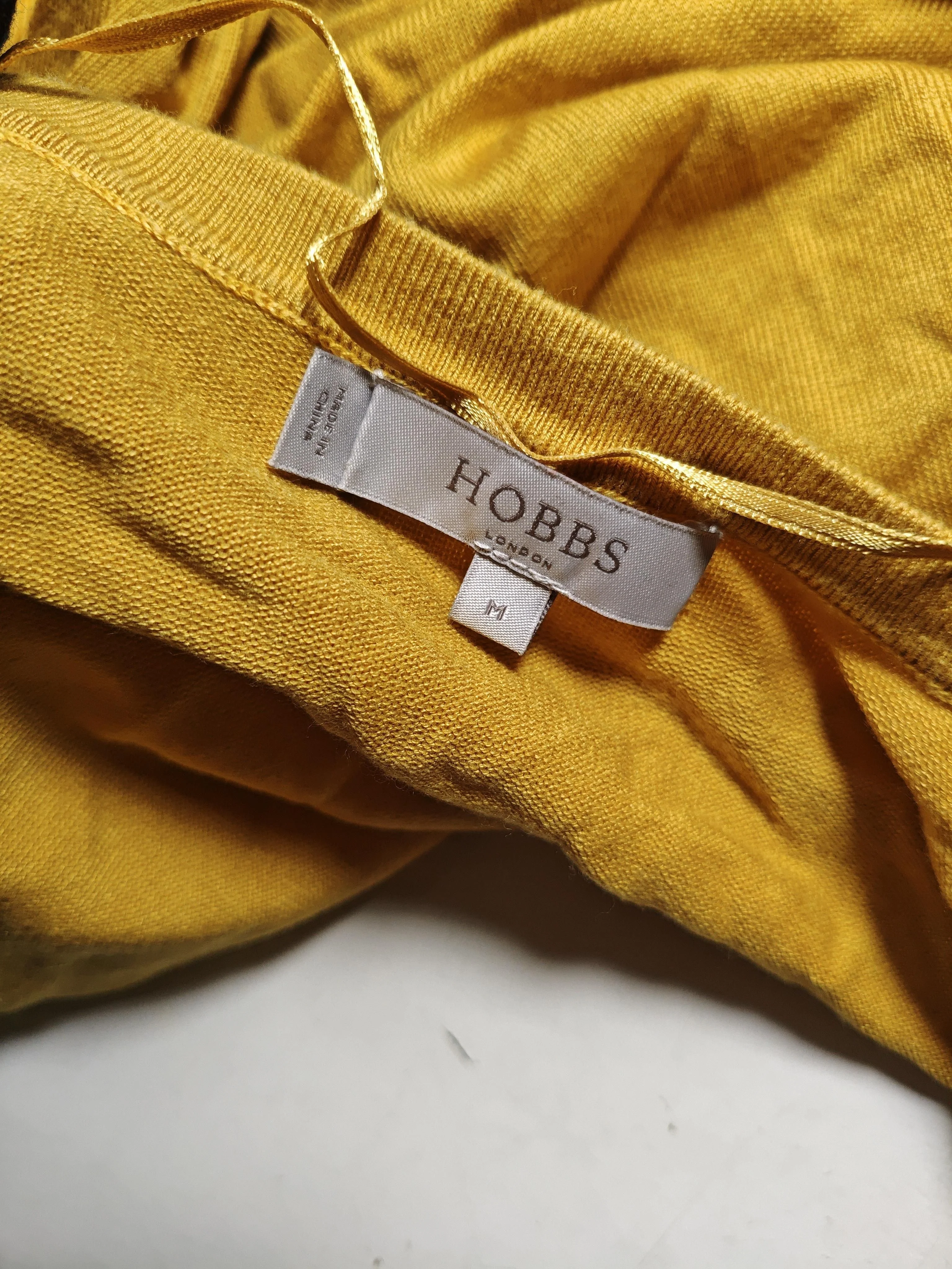 Hobbs Women's Cardigan M Yellow Polyamide with Lyocell Modal, Elastane Cardigan - Image 5