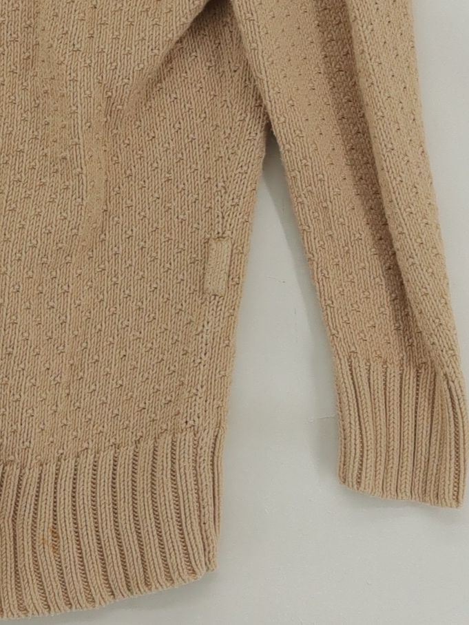 Hobbs Women's Cardigan UK 10 Tan 100% Cotton Round Neck Cardigan - Image 4